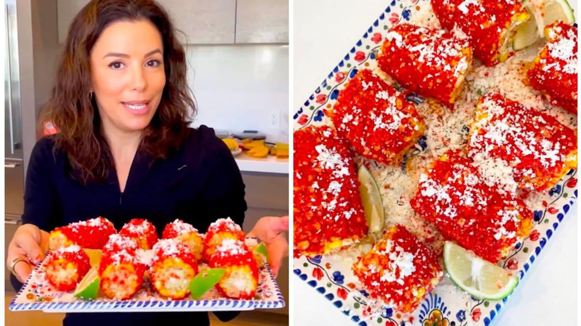 Need a last-minute Thanksgiving side? Make Eva Longoria’s Flamin’ Hot Cheeto Elote