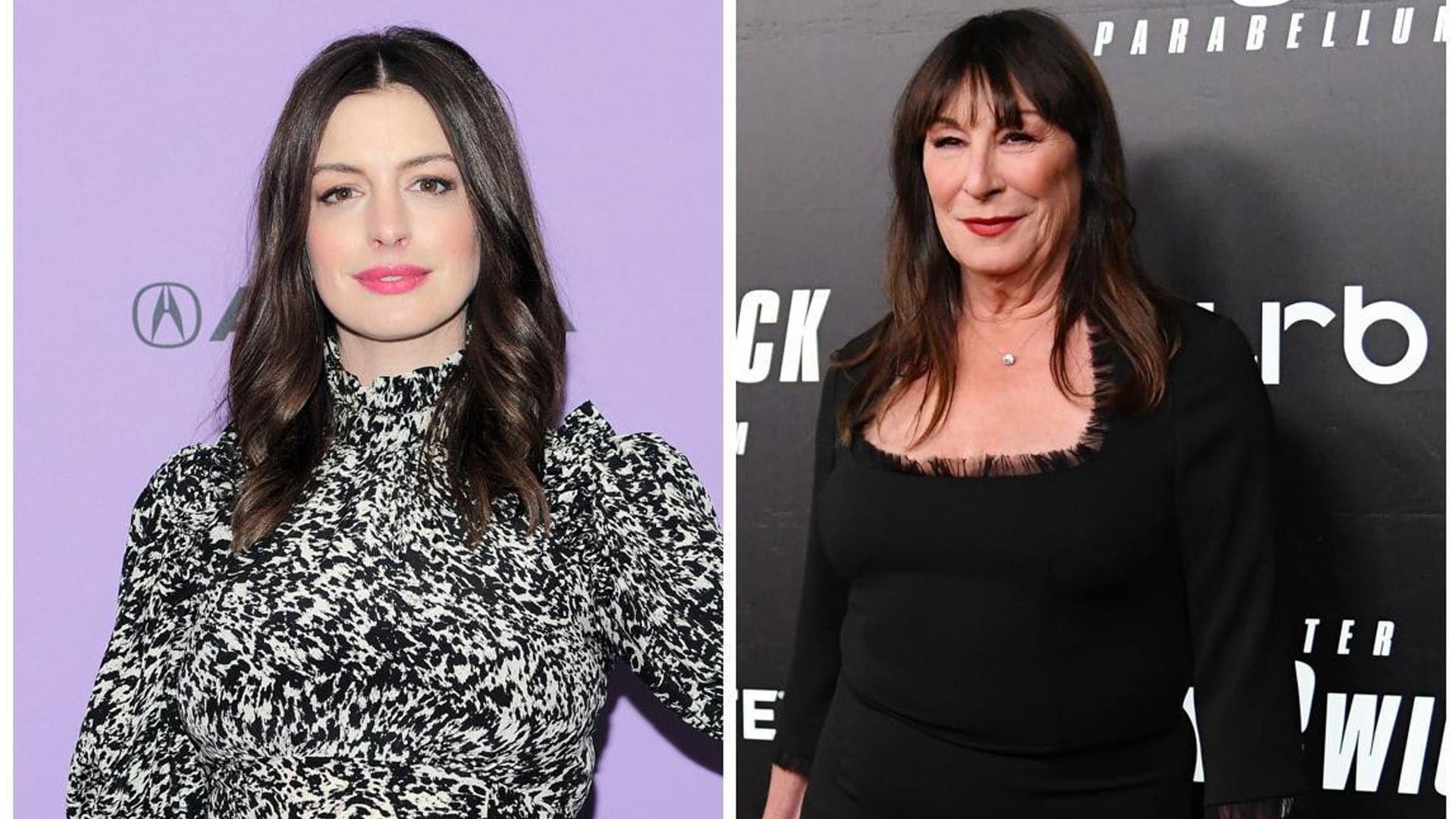 Anne Hathaway and Anjelica Huston