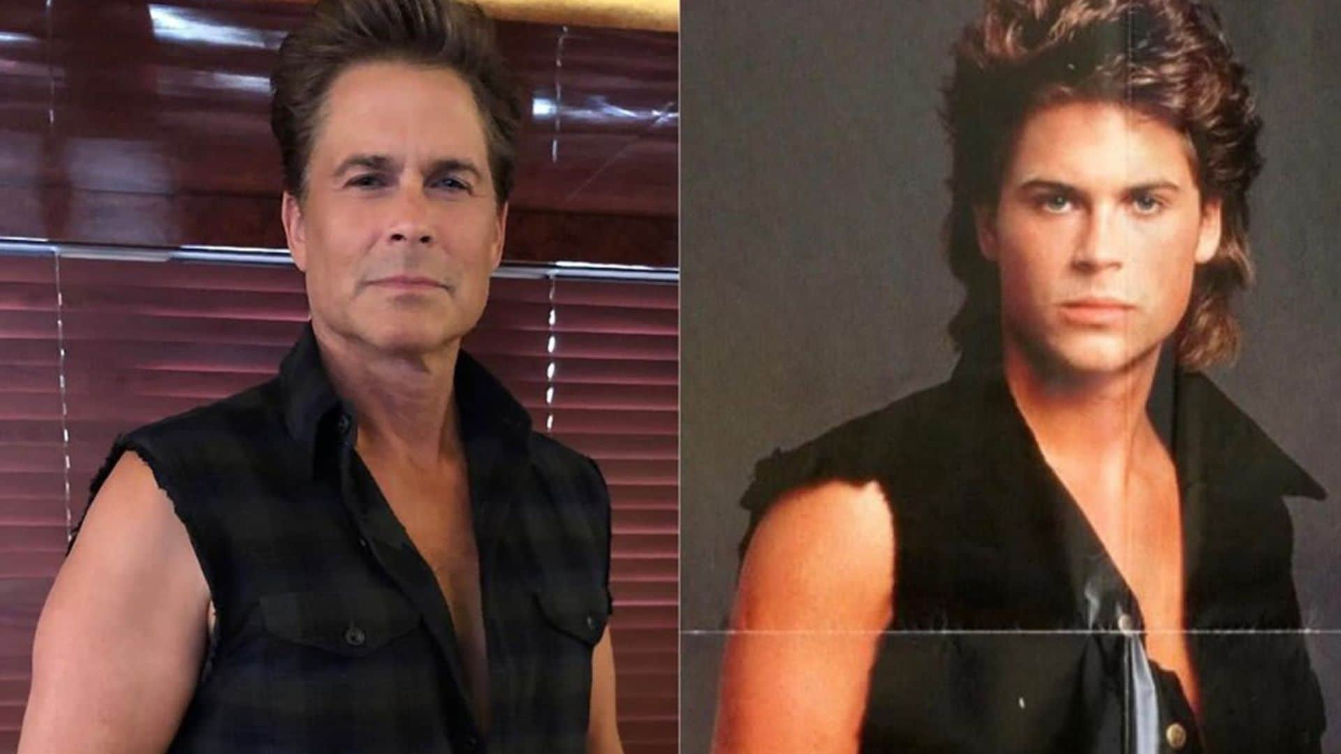 Rob Lowe’s son John roasts his then and now sleeveless vest pics