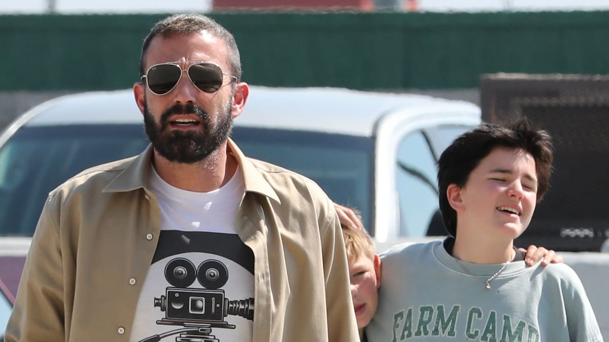 Ben Affleck rocks salt and pepper hair while shopping with Samuel and Fin