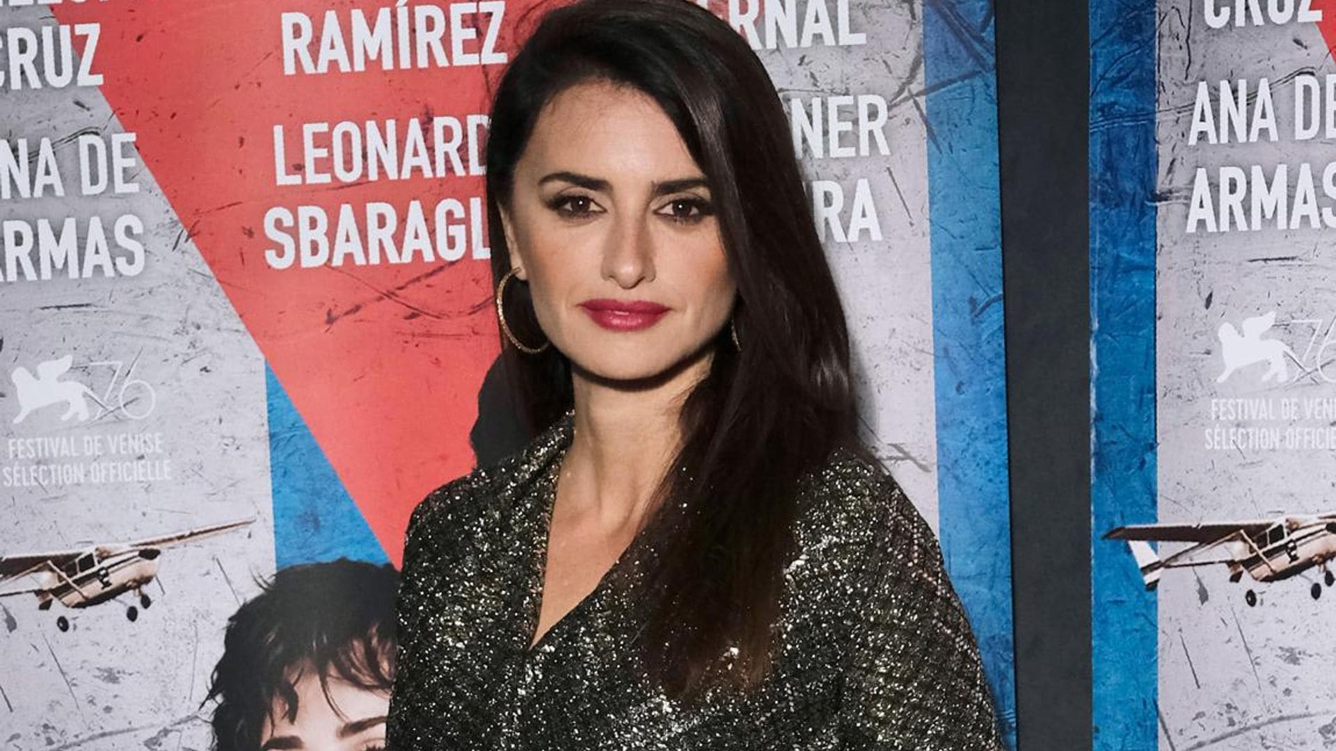 Penelope Cruz just wore the most unique sparkly wide-leg jumpsuit