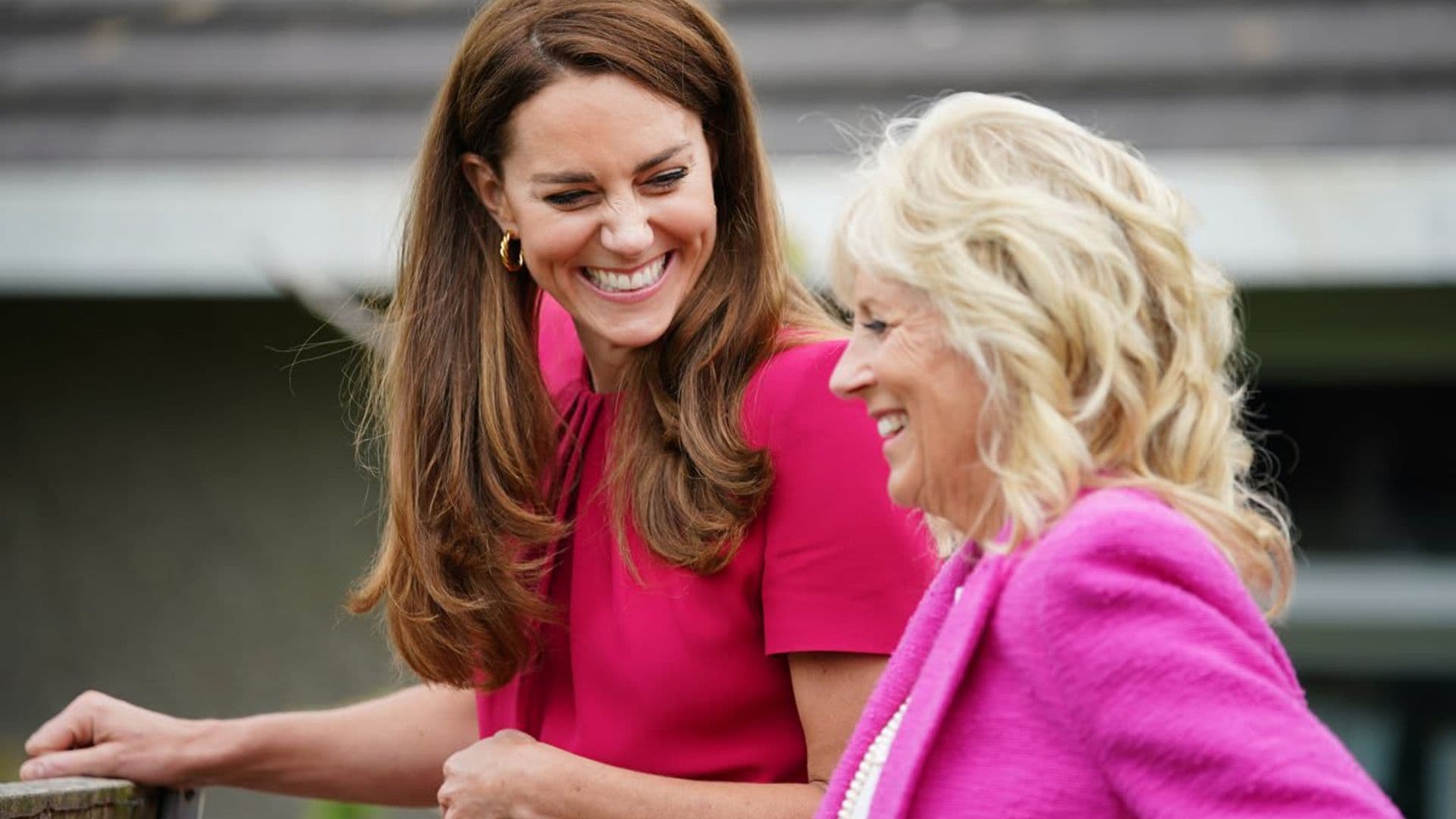 Kate Middleton and First Lady Dr. Jill Biden look pretty in pink for joint engagement