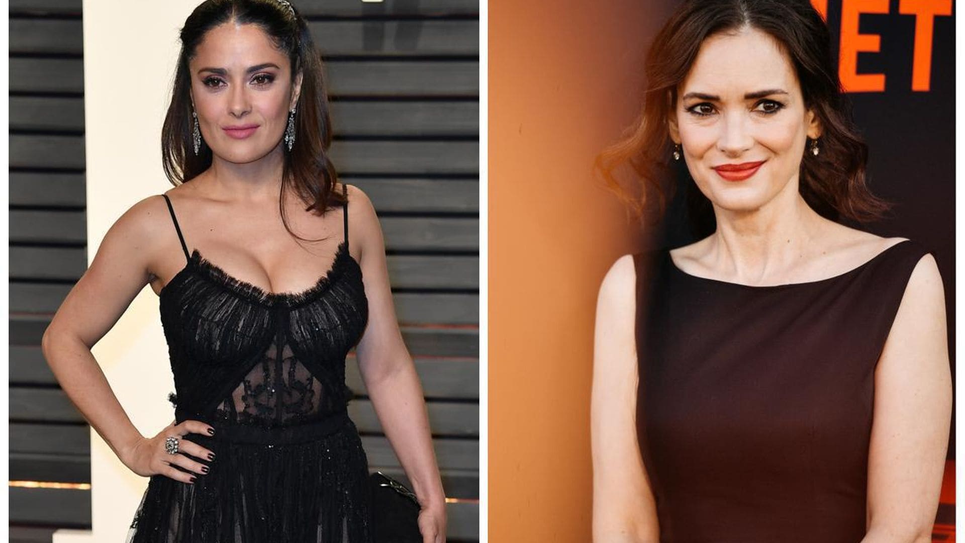 Salma Hayek asks her followers if she resembles Winona Ryder in a throwback picture
