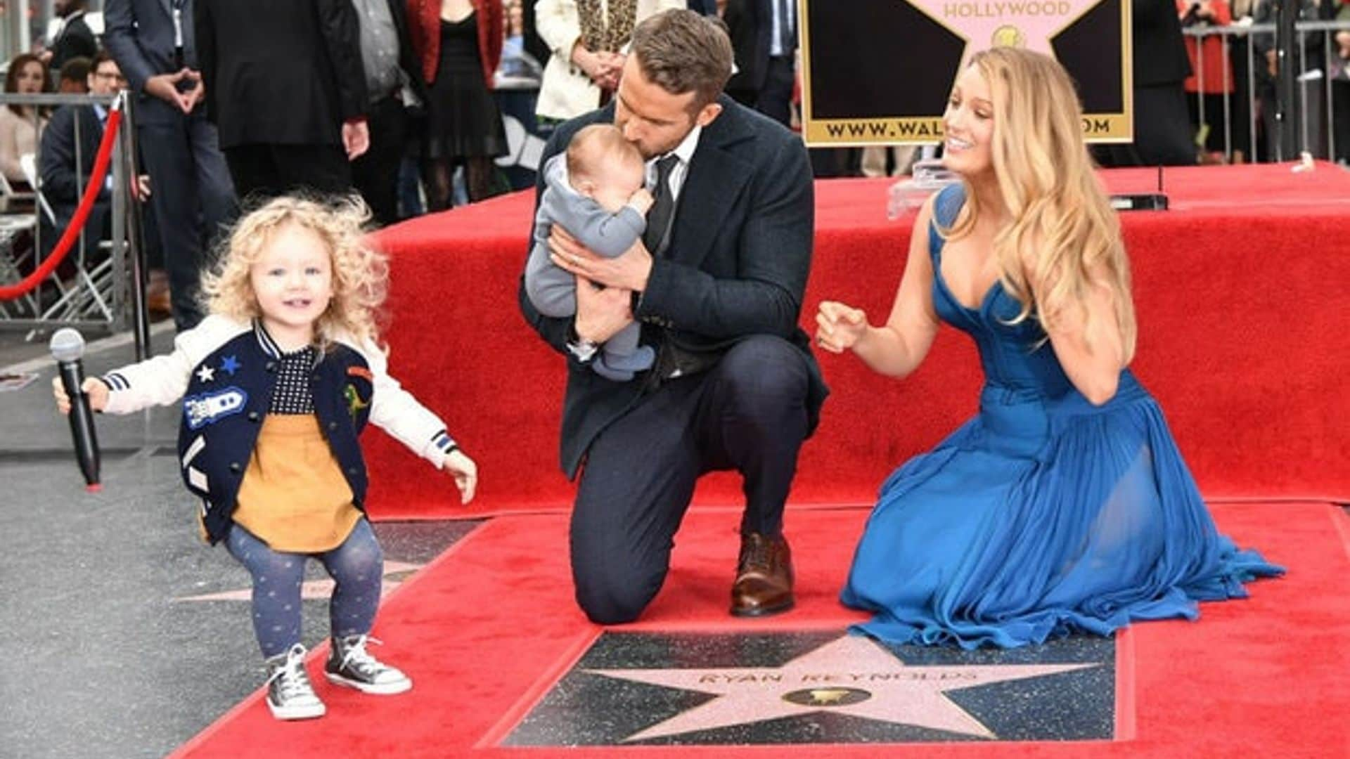 Blake and Ryan's two daughters made their debut at the <i>Deadpool</i> actor's Hollywood Walk of Fame ceremony.
Photo: Rob Latour/Variety/REX/Shutterstock