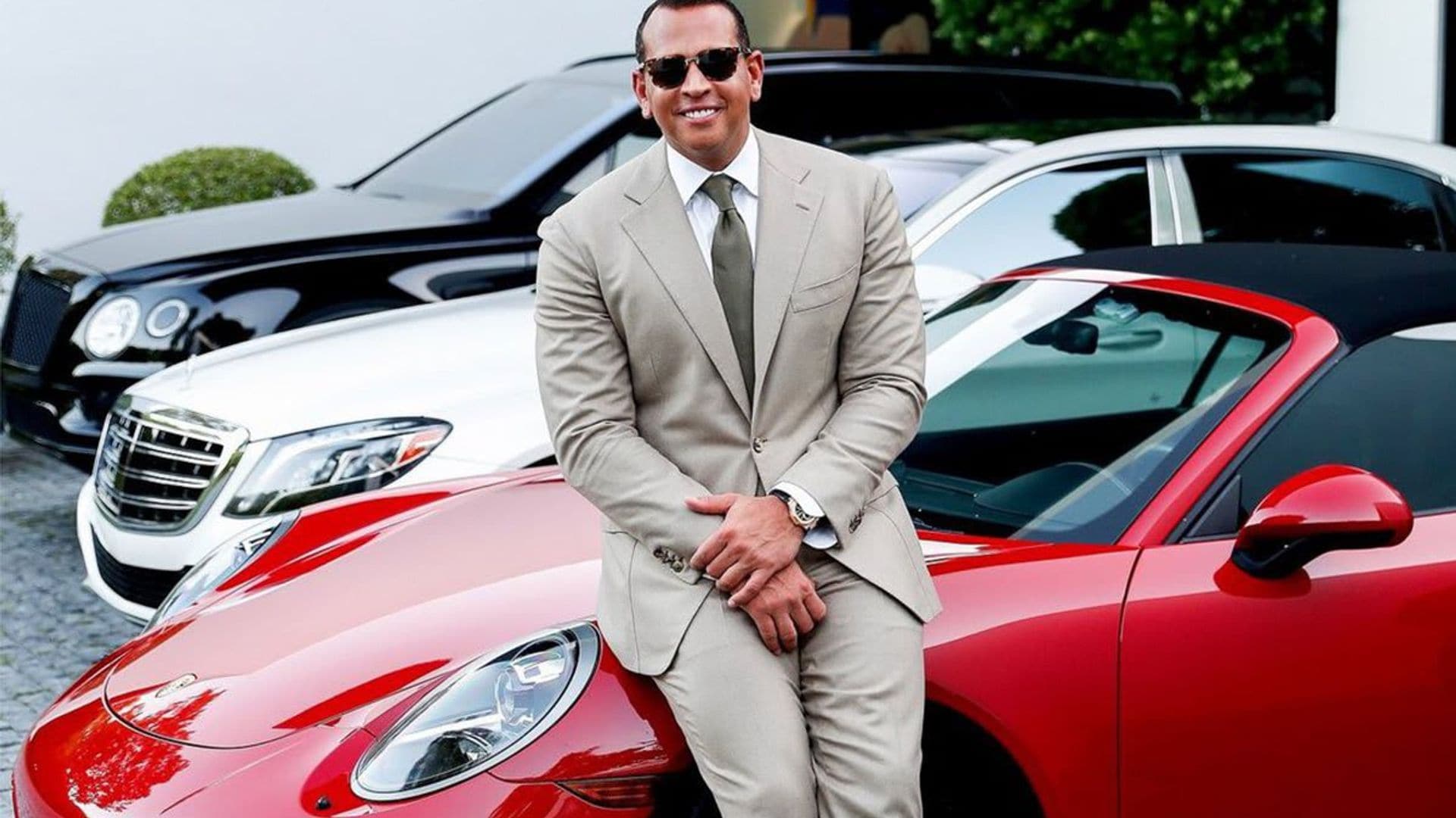 Alex Rodriguez poses with something he once gifted to Jennifer Lopez