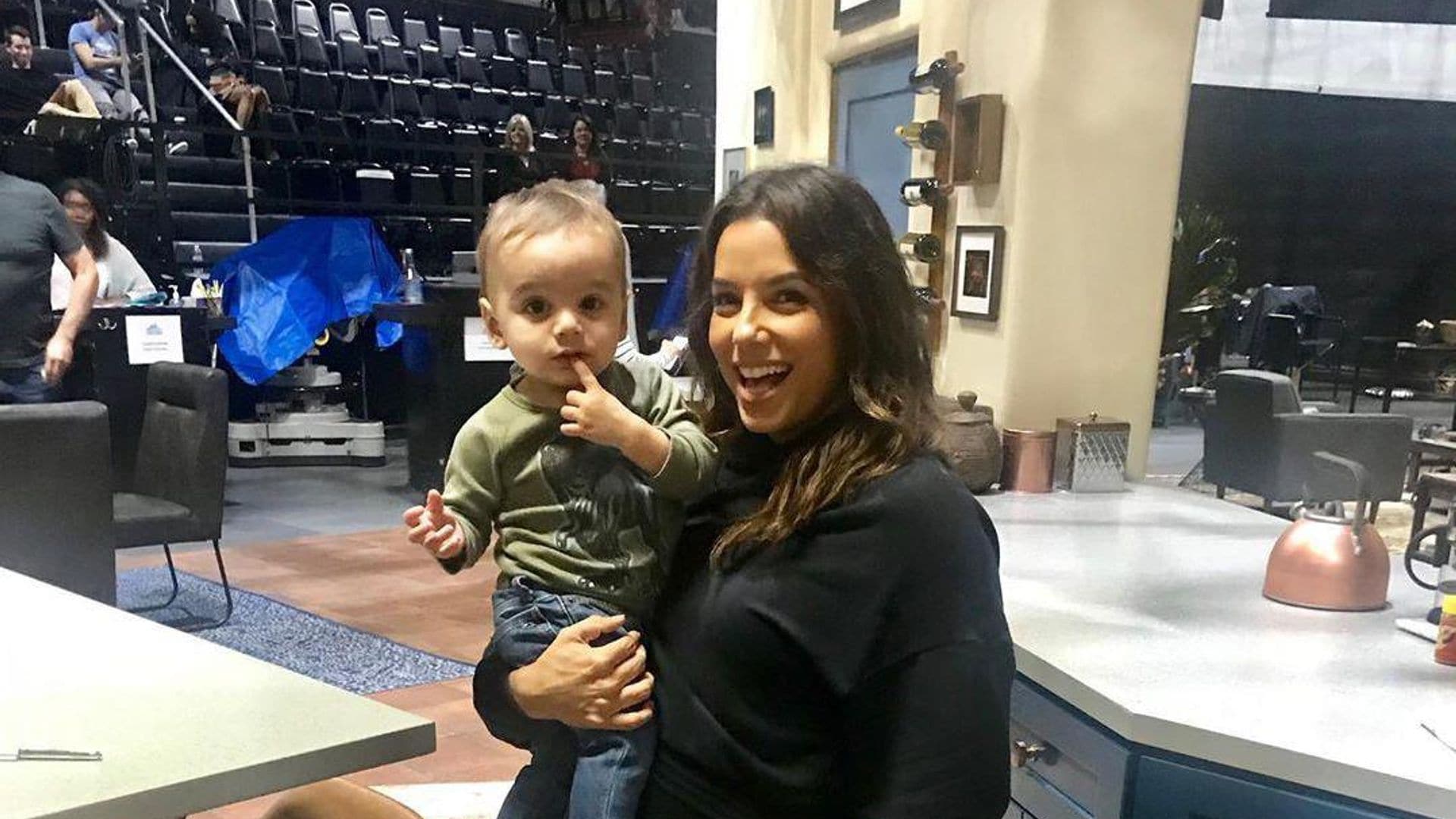 Eva Longoria and Baby Santi share a super sweet mamá and hijo moment