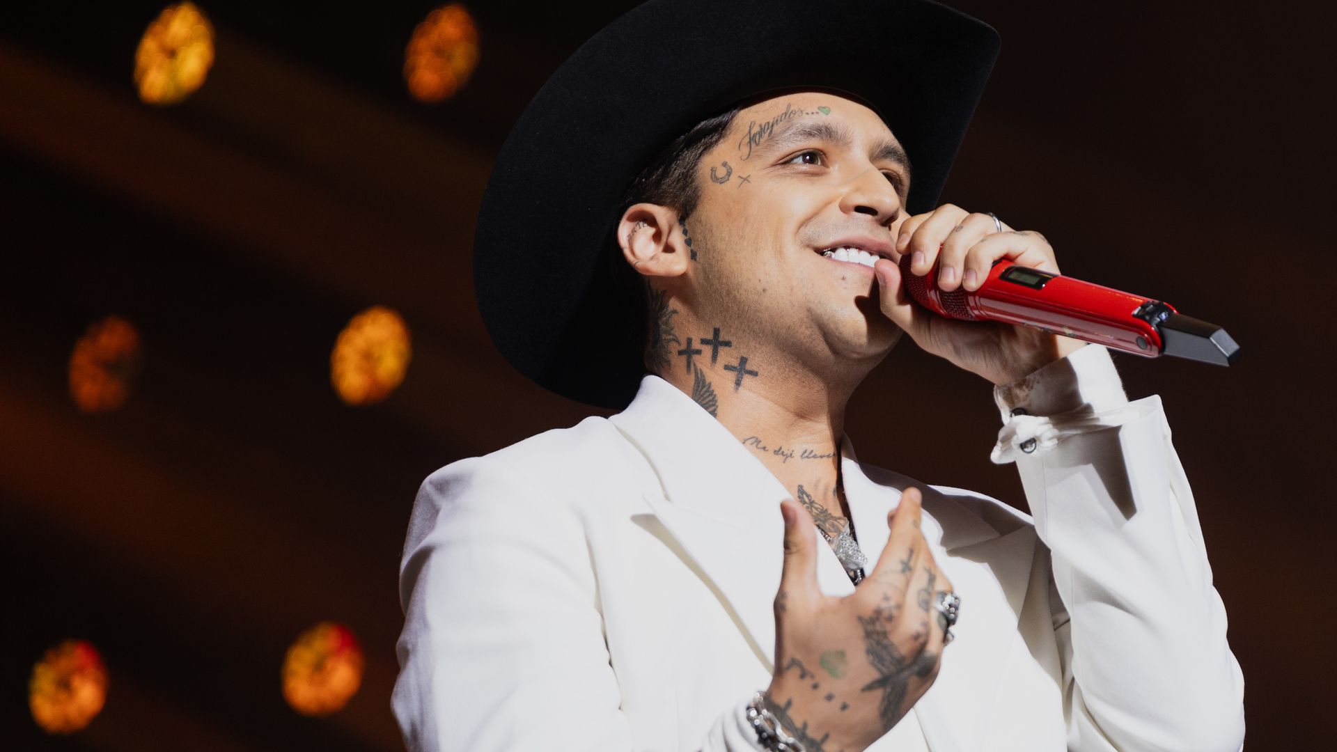 Christian Nodal sings with Andrea Bocelli in Italy; Angela Aguilar reacts