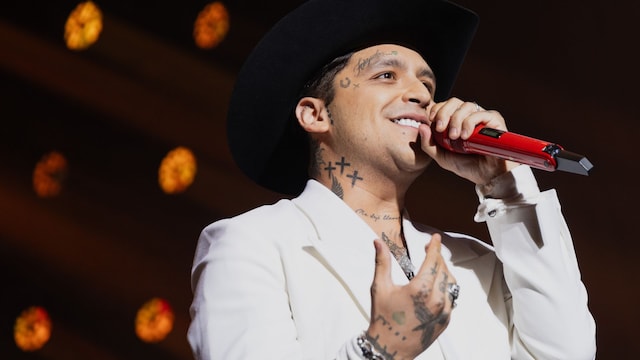 Christian Nodal performs at WiZink Center on July 05, 2024 in Madrid, Spain. 