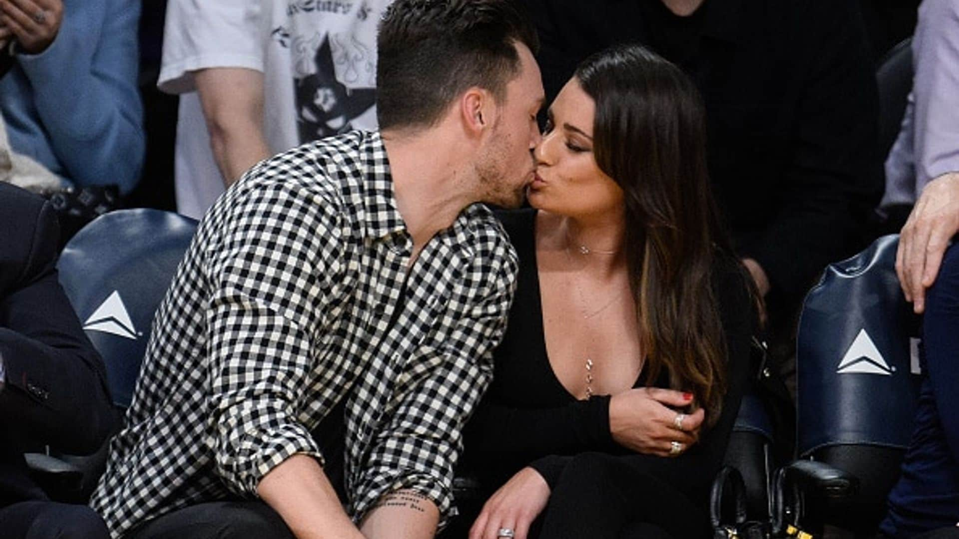 Lea Michele and Matthew Paetz's court side romance