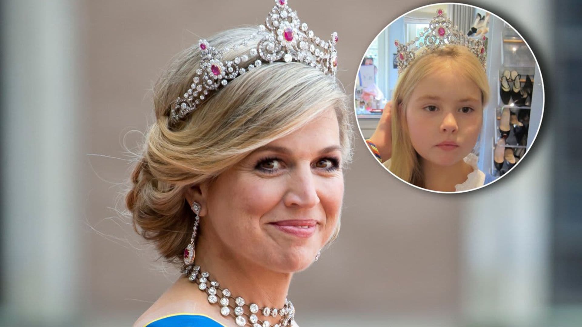 Queen Maxima's daughter loves tiaras: See a photo of her as a little girl wearing one
