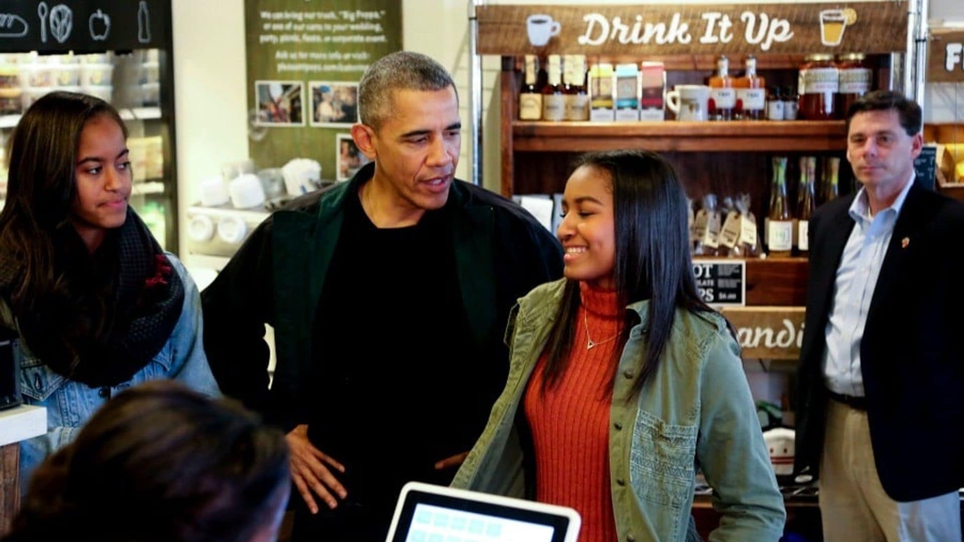 President Obama's daughter Sasha couldn't resist putting him on Snapchat and Michelle 'loved it'