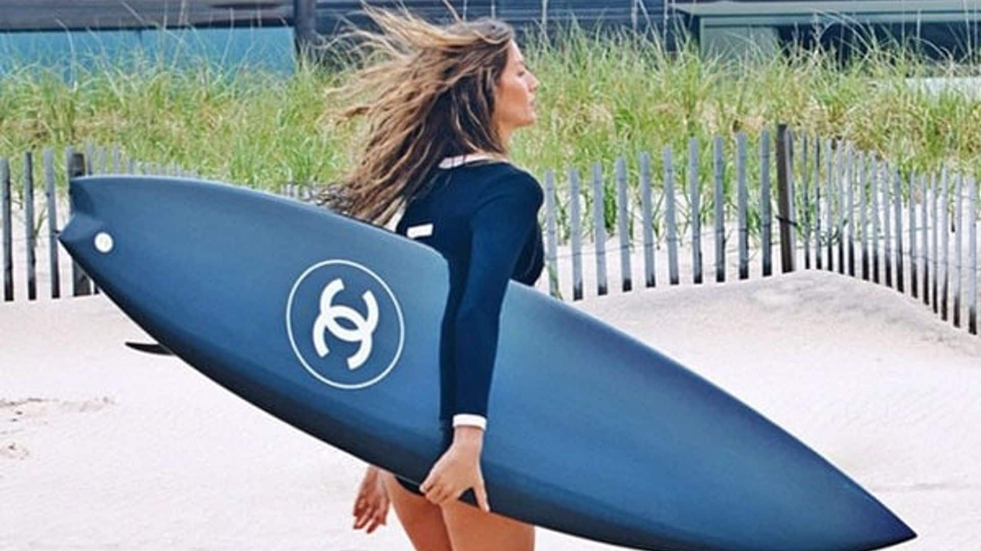 Surfer girl: Gisele is the new face of Chanel No. 5.
