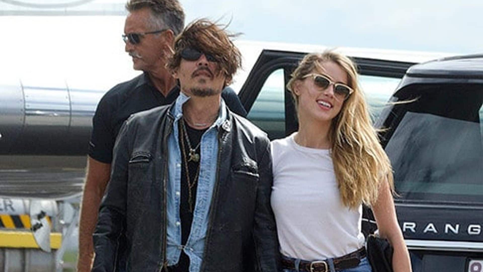 Amber Heard reunites with Johnny Depp in Australia ahead of 29th birthday