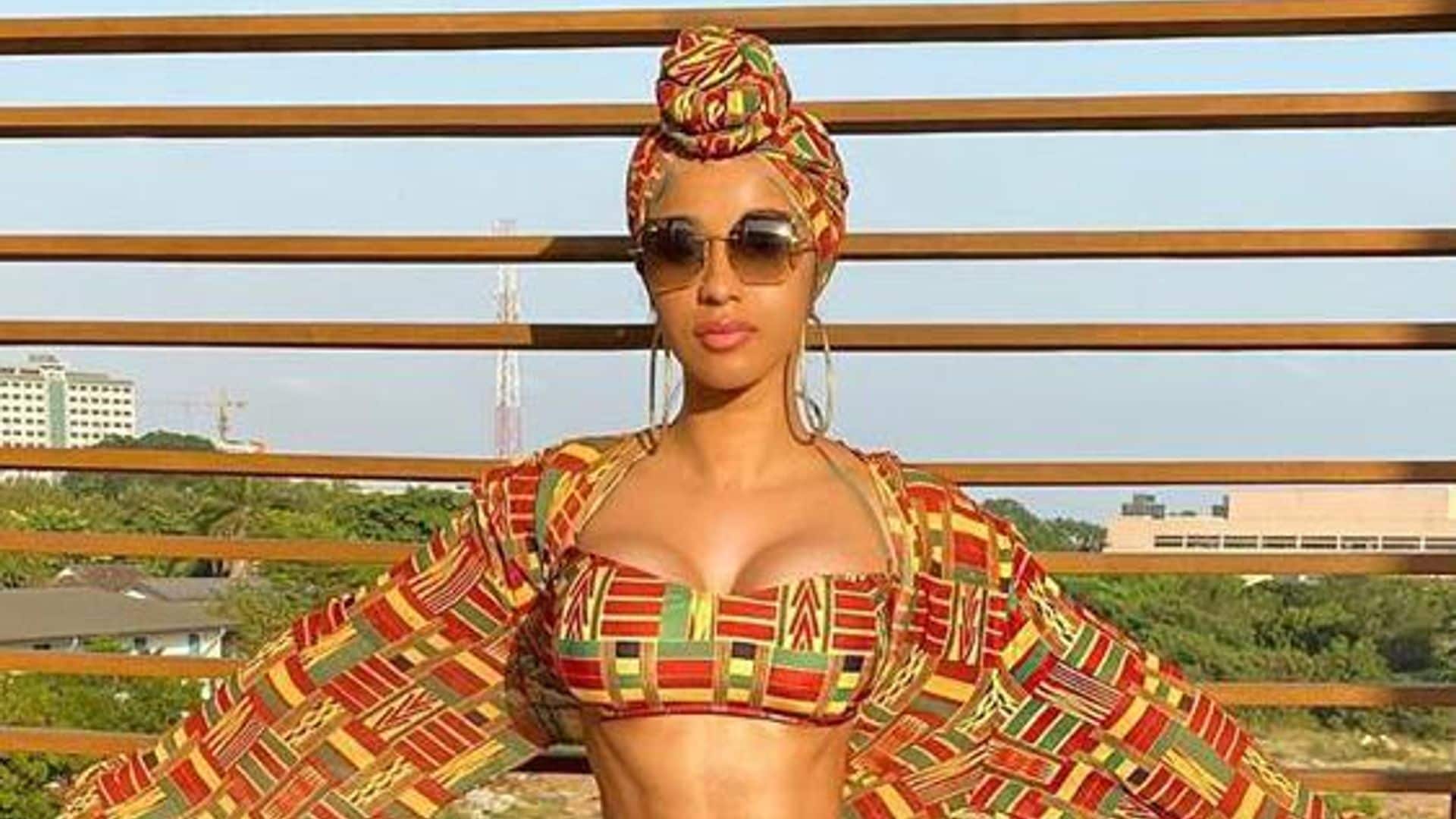 Cardi B shows off incredible bikini body in Ghana