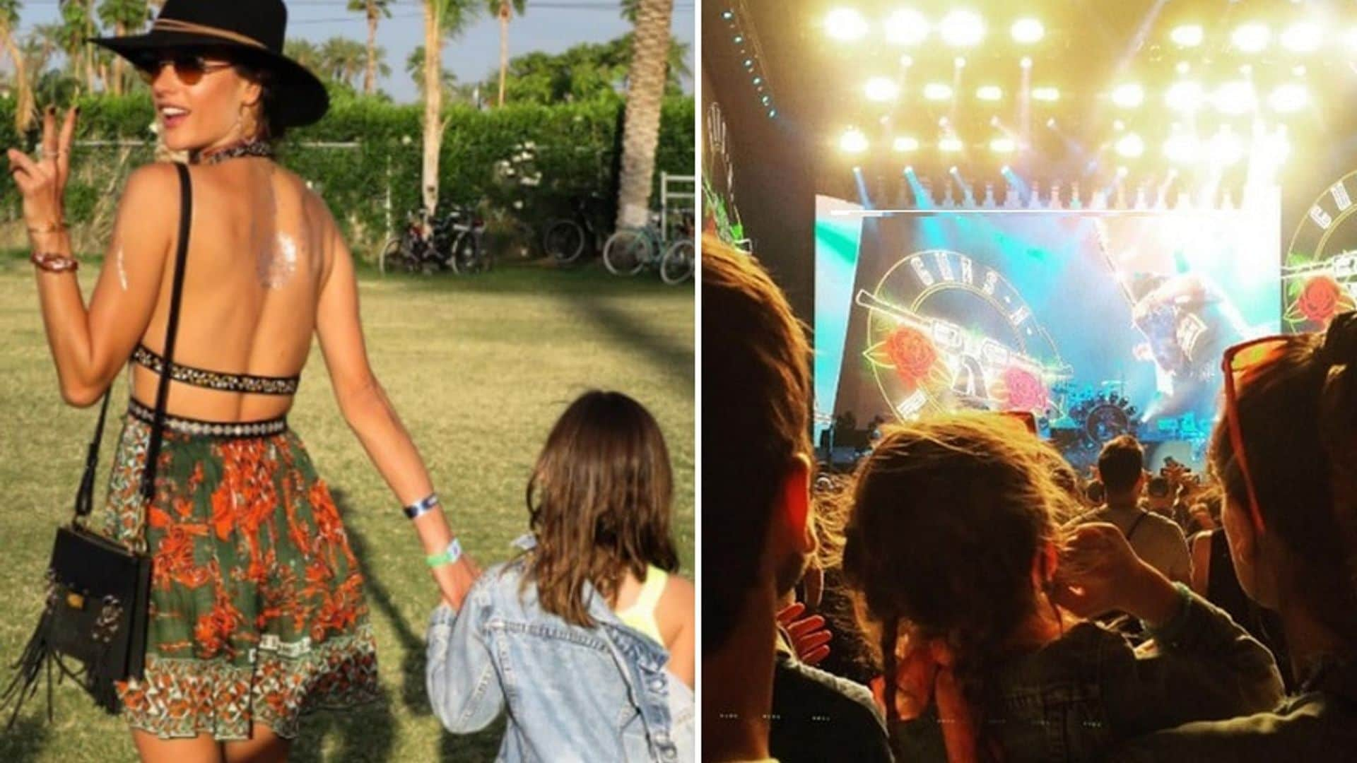 Model Alessandra Ambrosio takes her 7-year-old daughter Anja to Coachella