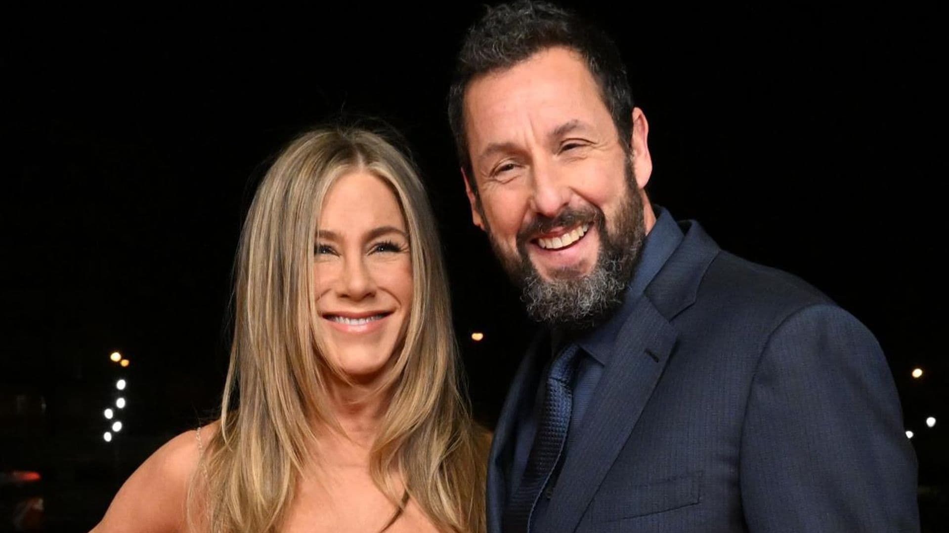 Jennifer Aniston stuns on the red carpet with Adam Sandler after missing the Oscars