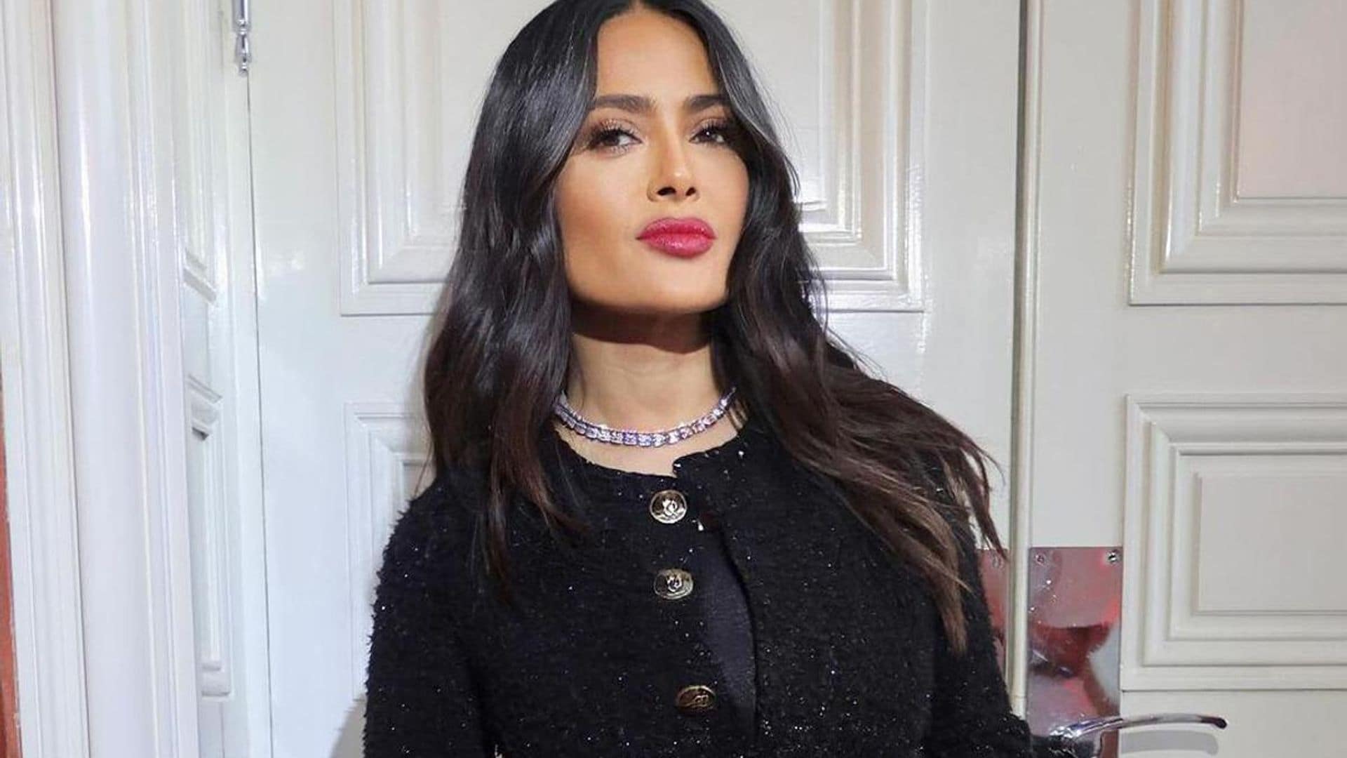 Salma Hayek steals the show at Paris and Milan Fashion Week with her stunning looks