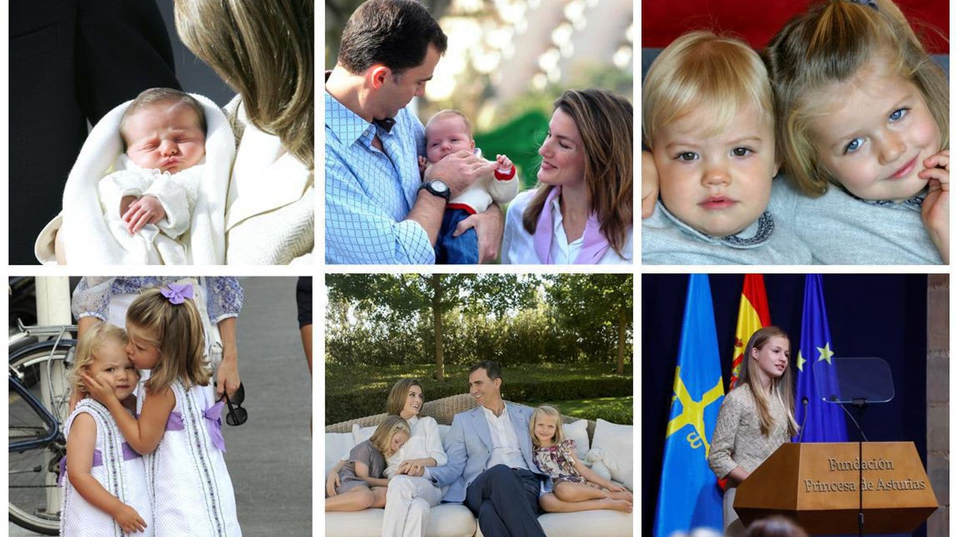 Princess Leonor accompanied by King Felipe VI, Queen Letizia and her sister Infanta Sofia