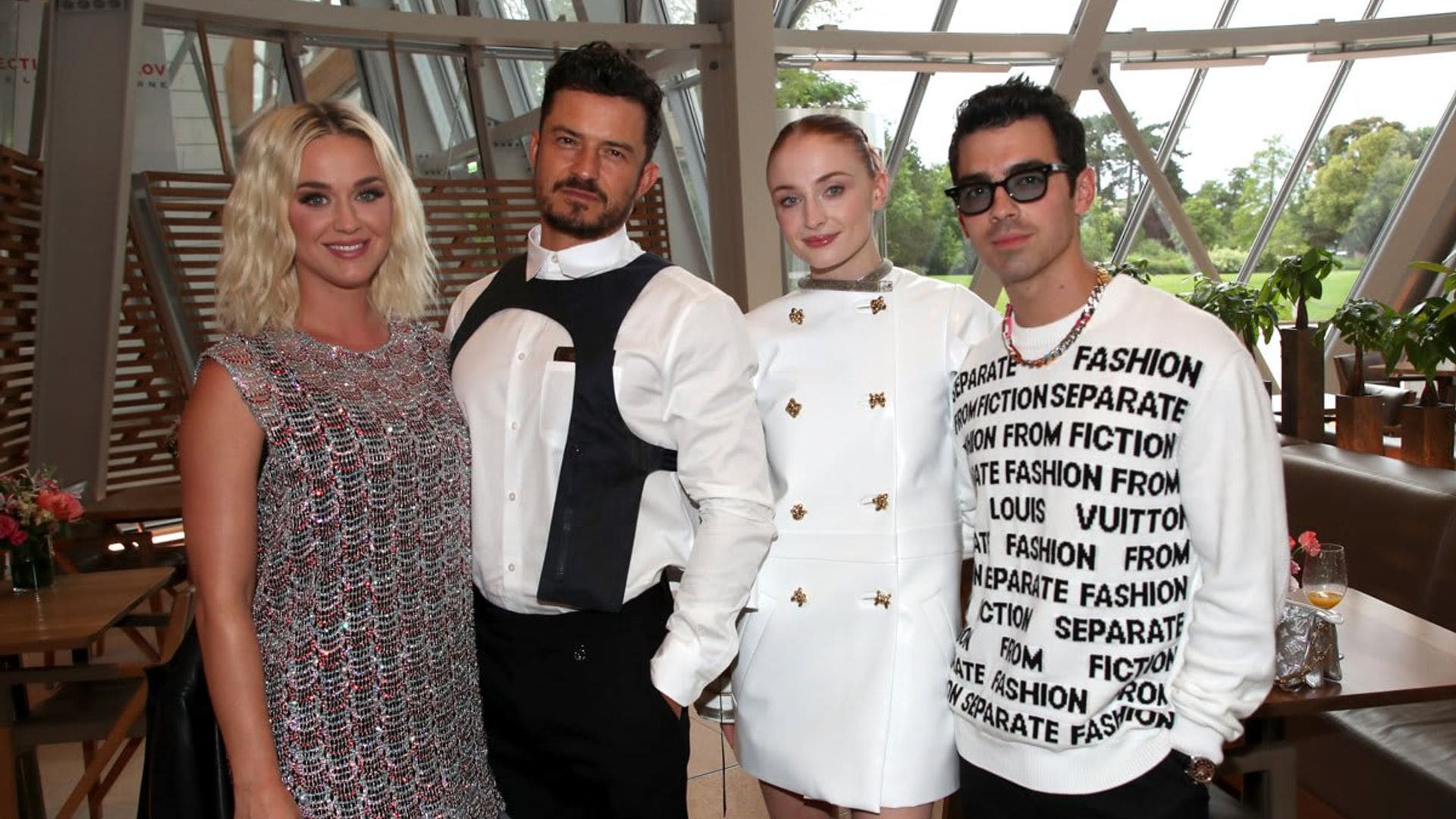 Katy Perry and Orlando Bloom hang out with Sophie Turner and Joe Jonas at Louis Vuitton event