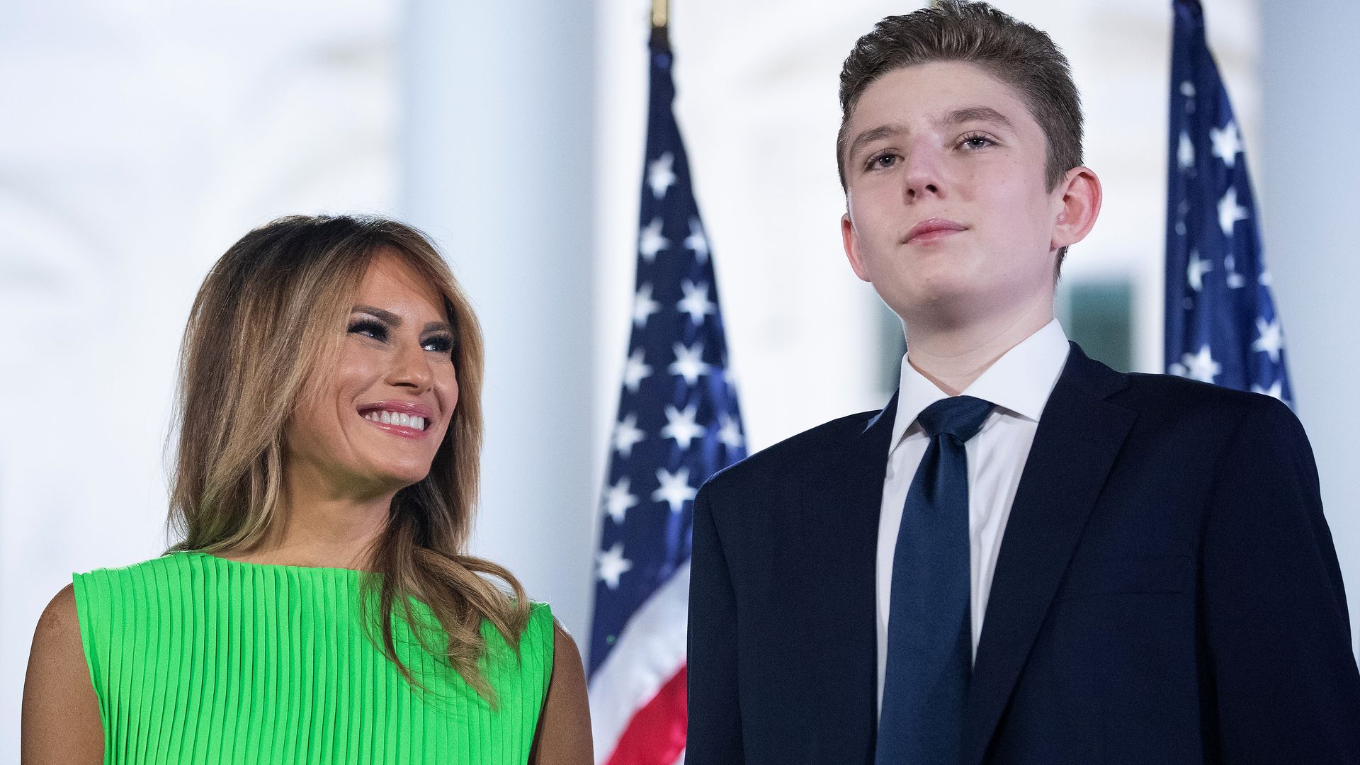 Melania Trump shares photo of son Barron voting for the first time