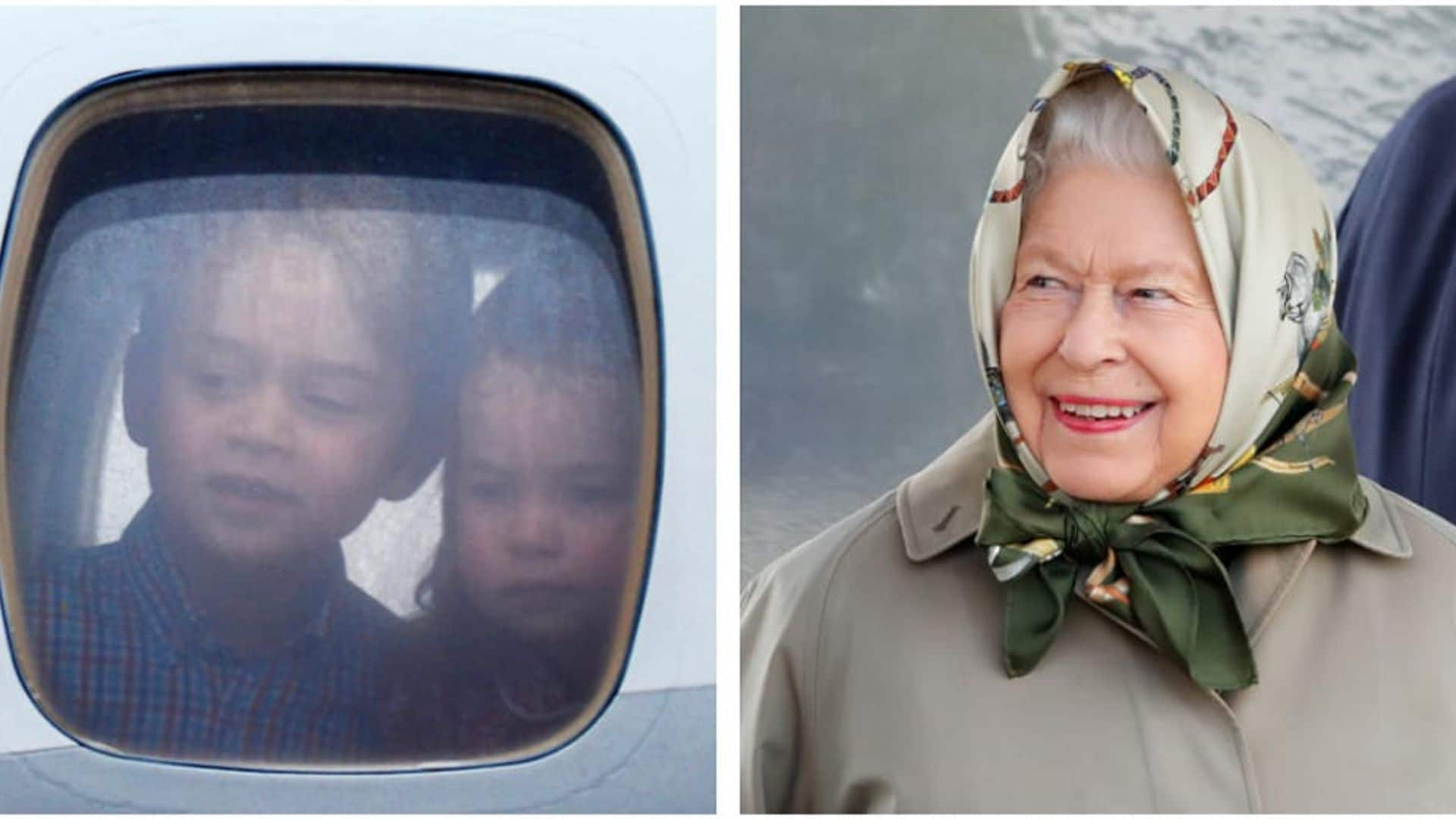 The Cambridges take economy flight to visit 'Gan Gan' Queen Elizabeth