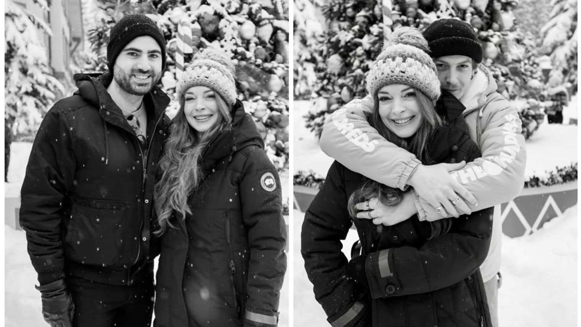 Lindsay Lohan ‘freezes’ on a trip with her fiancé and little brother Cohan