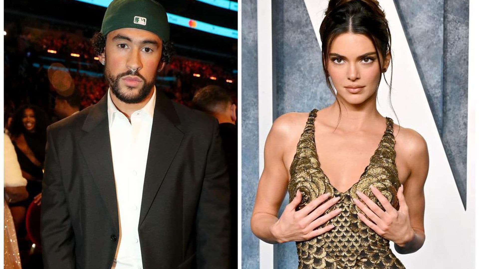 Bad Bunny and Kendall Jenner leave an Oscar party together