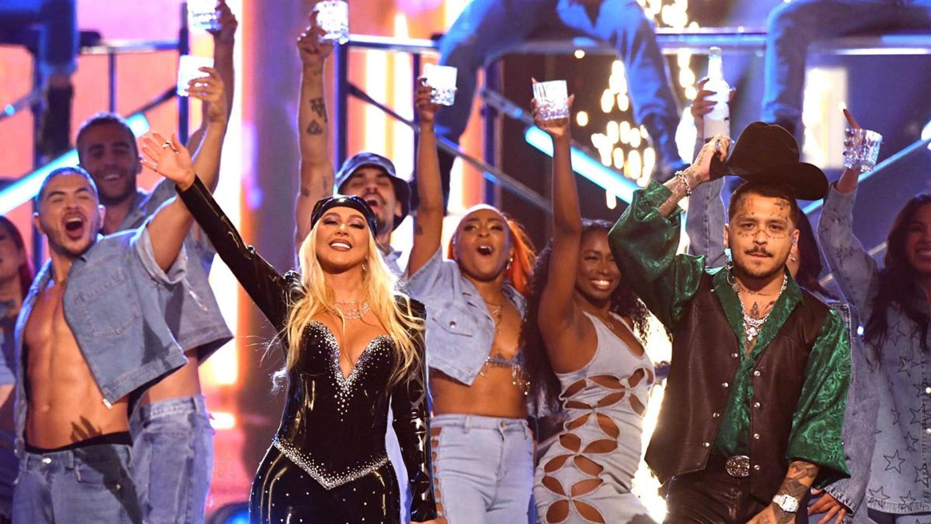 Christina Aguilera and Christian Nodal lit up the 2022 Latin GRAMMY stage