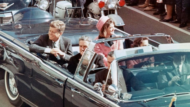 Kennedys Riding in Dallas Motorcade