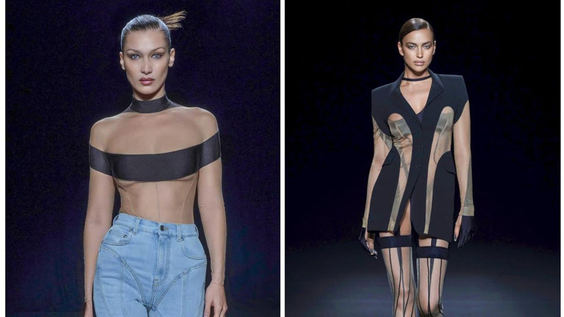 Bella Hadid and Irina Shayk strutted the Mugler runway in jaw-dropping looks