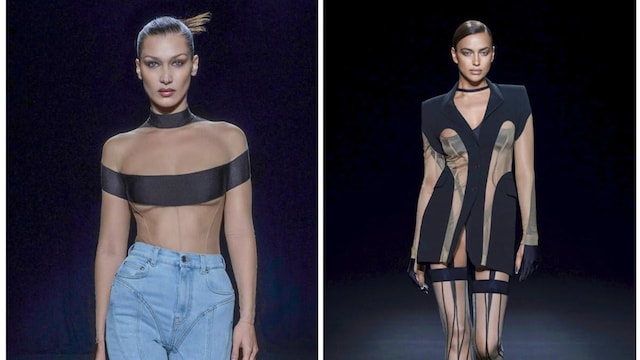 Bella Hadid and Irina Shayk at the Mugler show