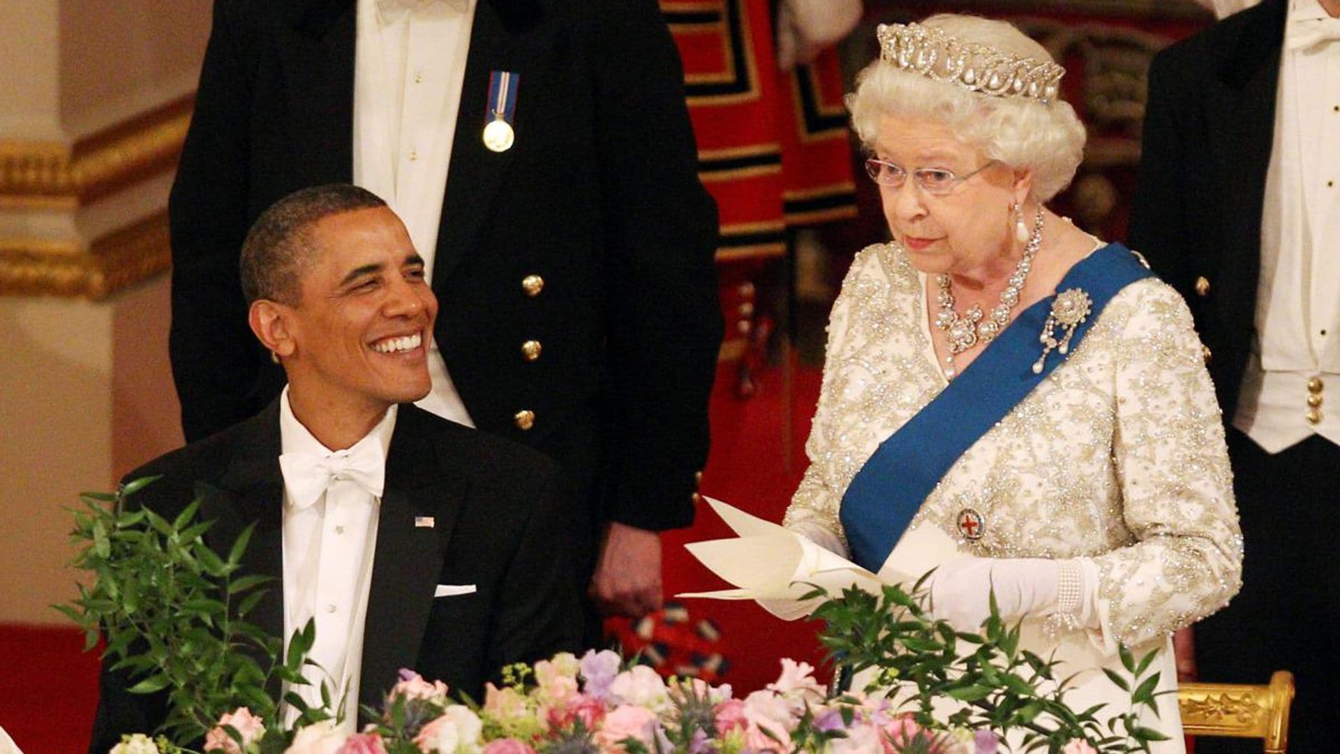 President Barack Obama honors Queen Elizabeth II during the Platinum Jubilee celebration
