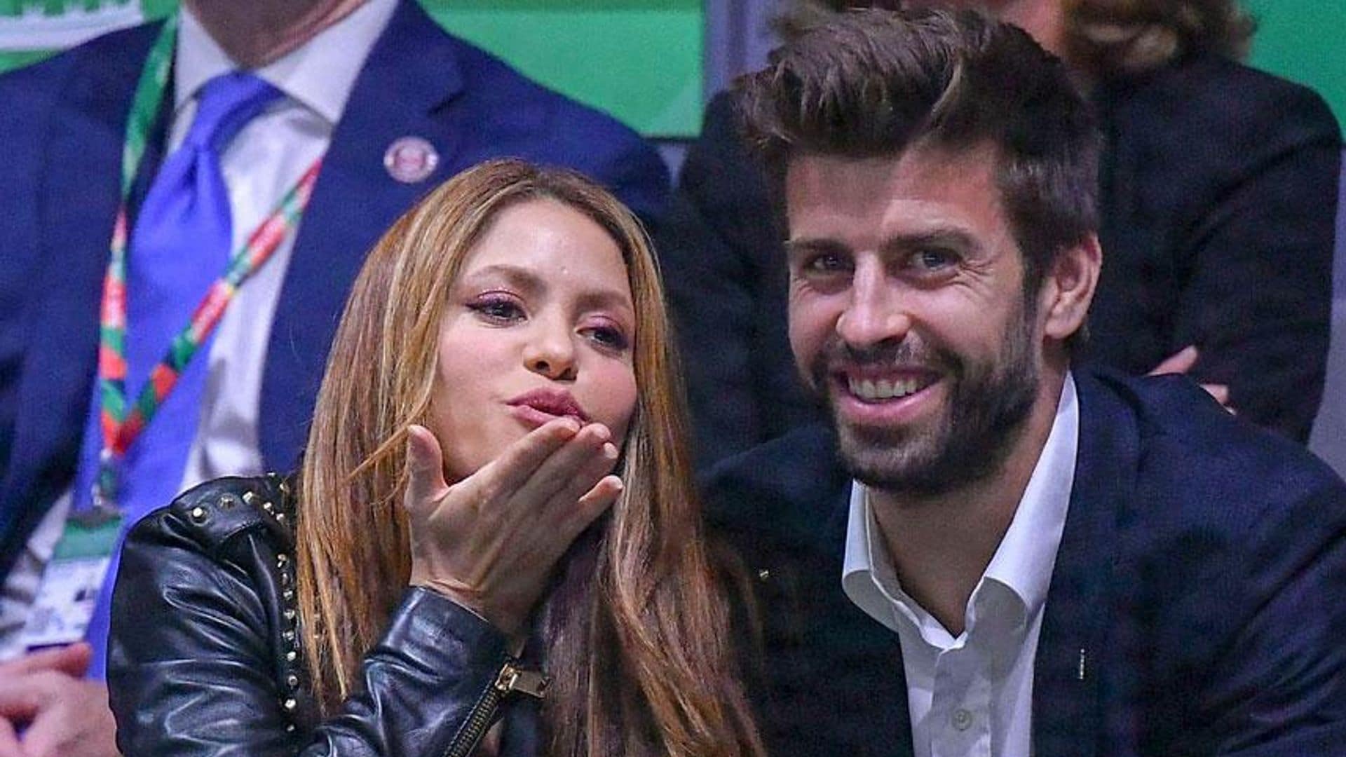 Shakira and Gerard Pique share romantic kiss after she takes to the stage at Davis Cup final