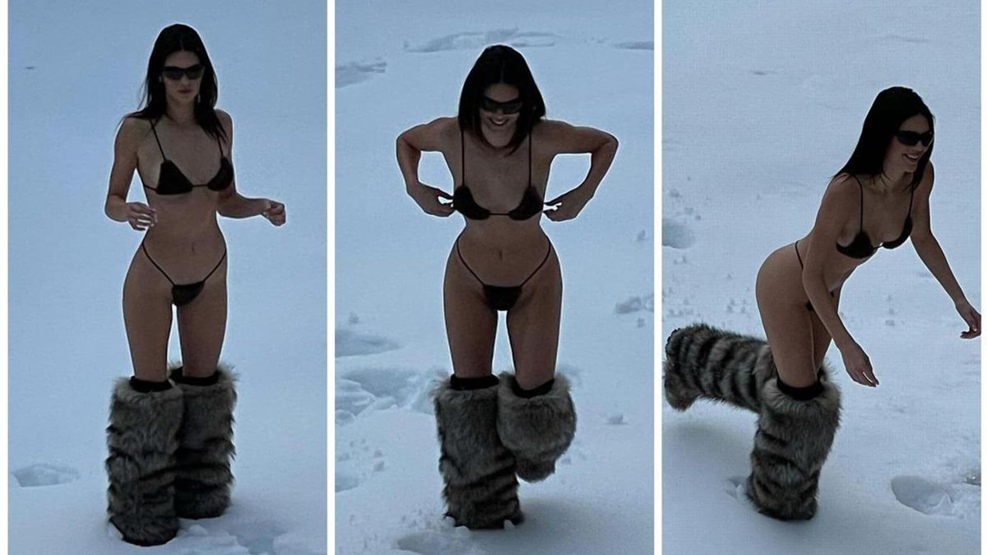 Kendall Jenner wears an itty bitty bikini in the show after showing off her snowboarding skills