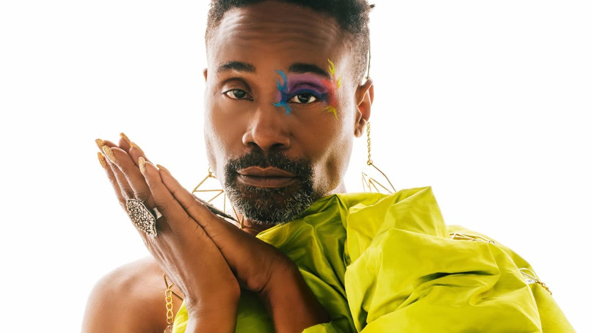 Billy Porter wears outfit from a Dominican fashion designer in a recent magazine spread