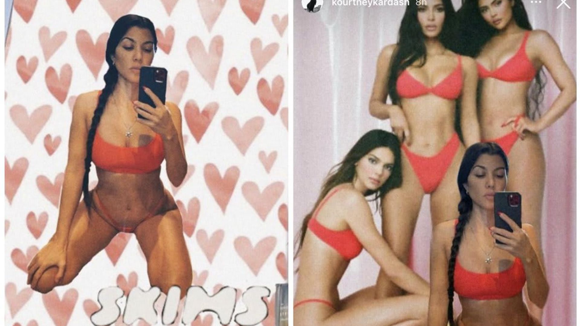 Kourtney Kardashian Said She ‘Wasn’t Invited’ To the Skims Photoshoot Then Shared Edited Pics of Her There