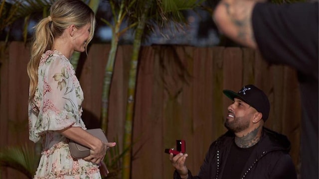 Nicky Jam proposes to Cydney Moreau