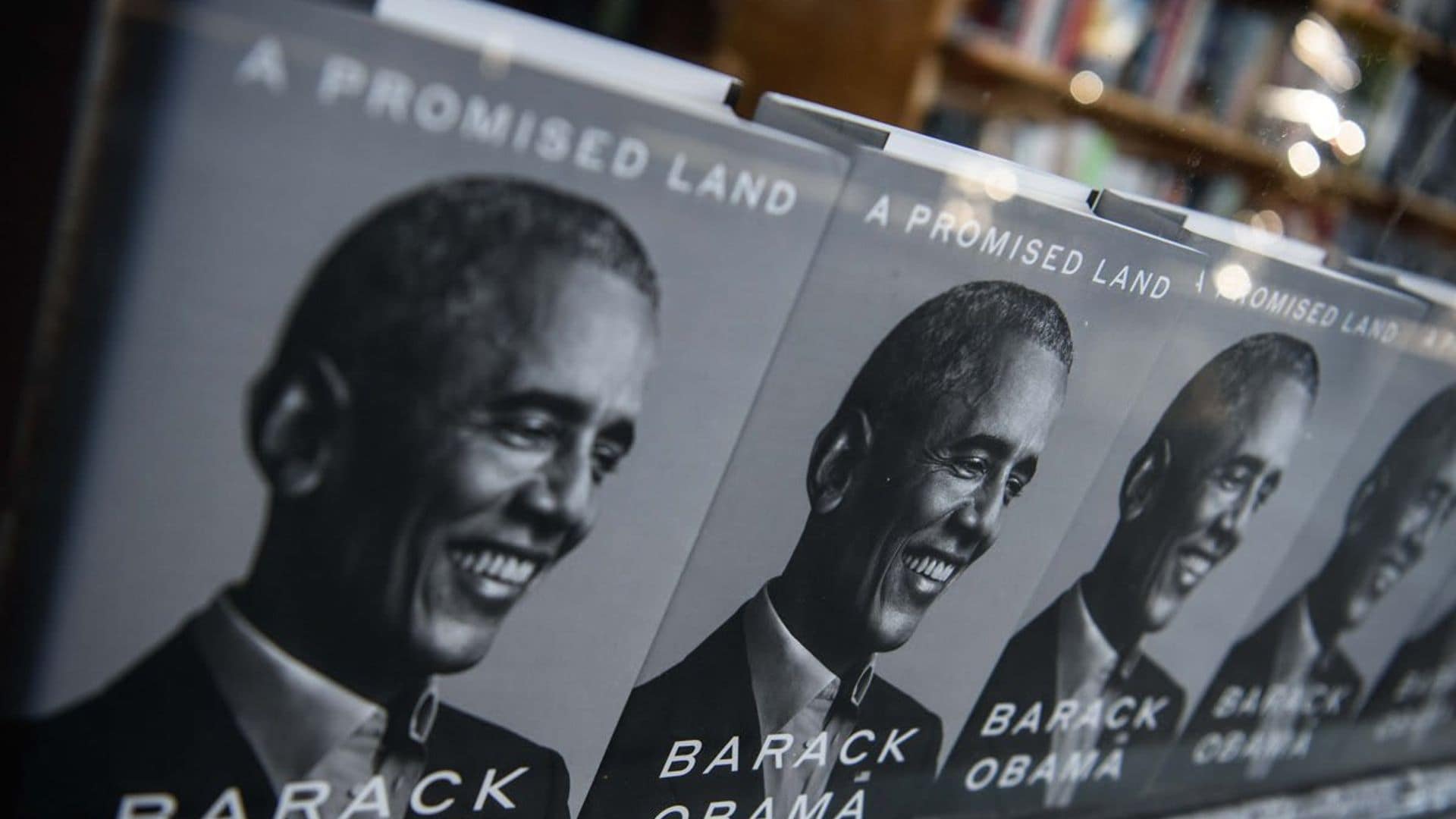 Former US President Barack Obama's new book "A Promised Land" is seen in a bookstore in Washington, DC, on November 17, 2020.