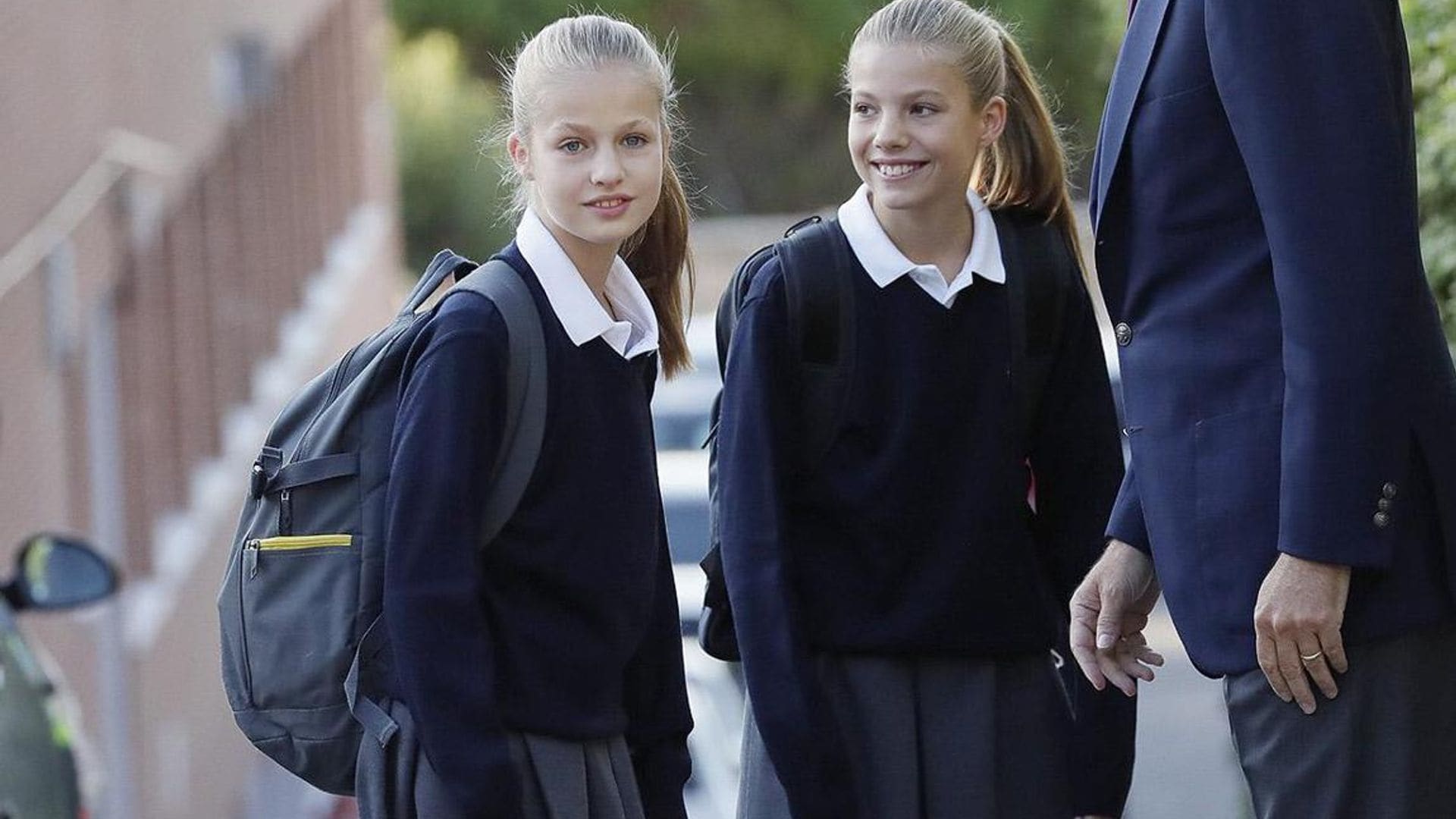 Princess Leonor and Infanta Sofia return to school