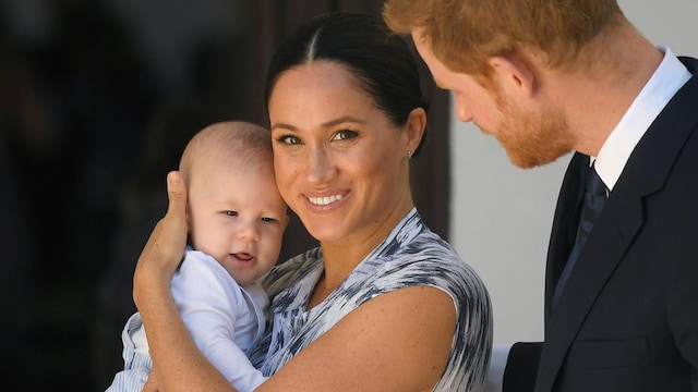 Prince Harry, Duke of Sussex and Meghan, Duchess of Sussex and their baby son Archie Mountbatten-Windsor