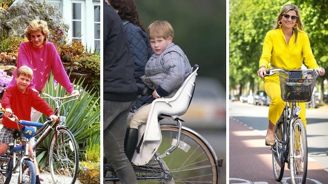 From Prince Harry to Queen Maxima: Photos of royals riding bikes