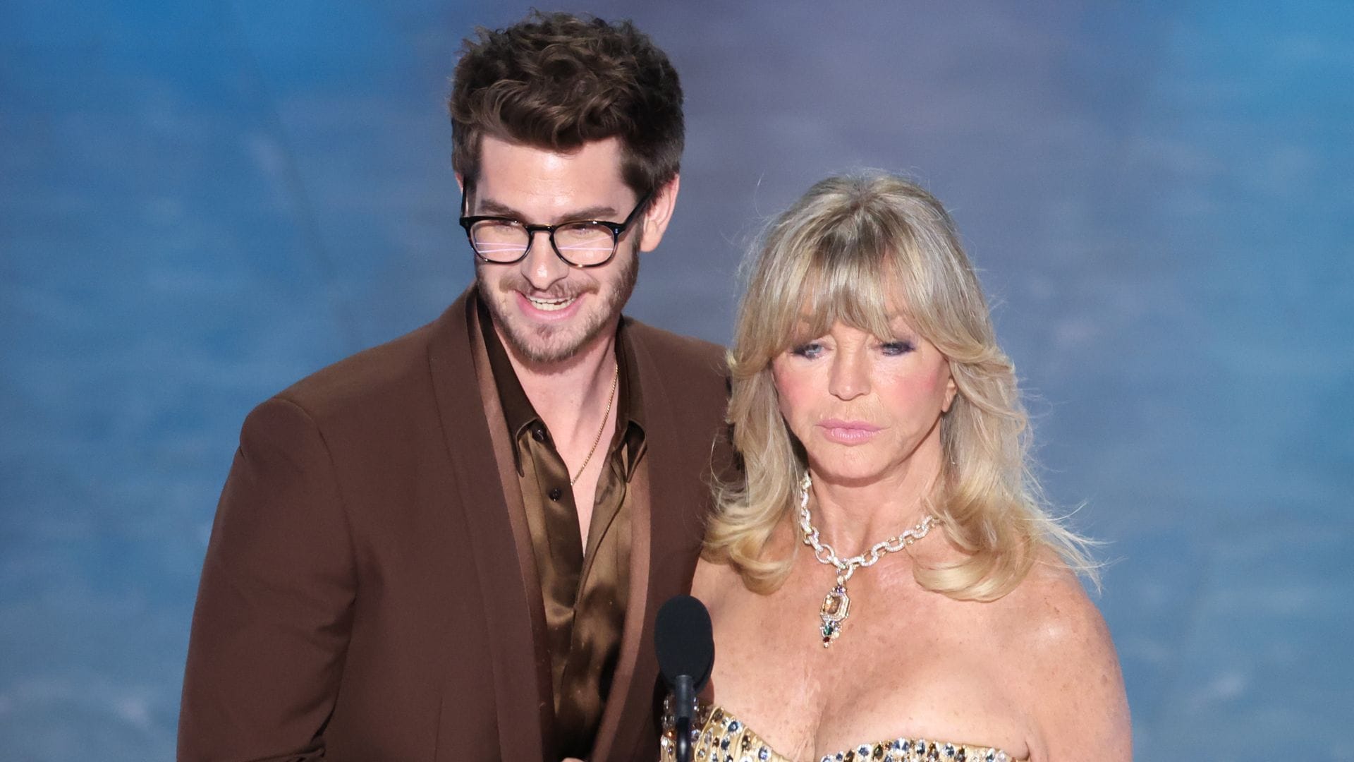 Goldie Hawn's son comments on her viral moment with Andrew Garfield at the Oscars