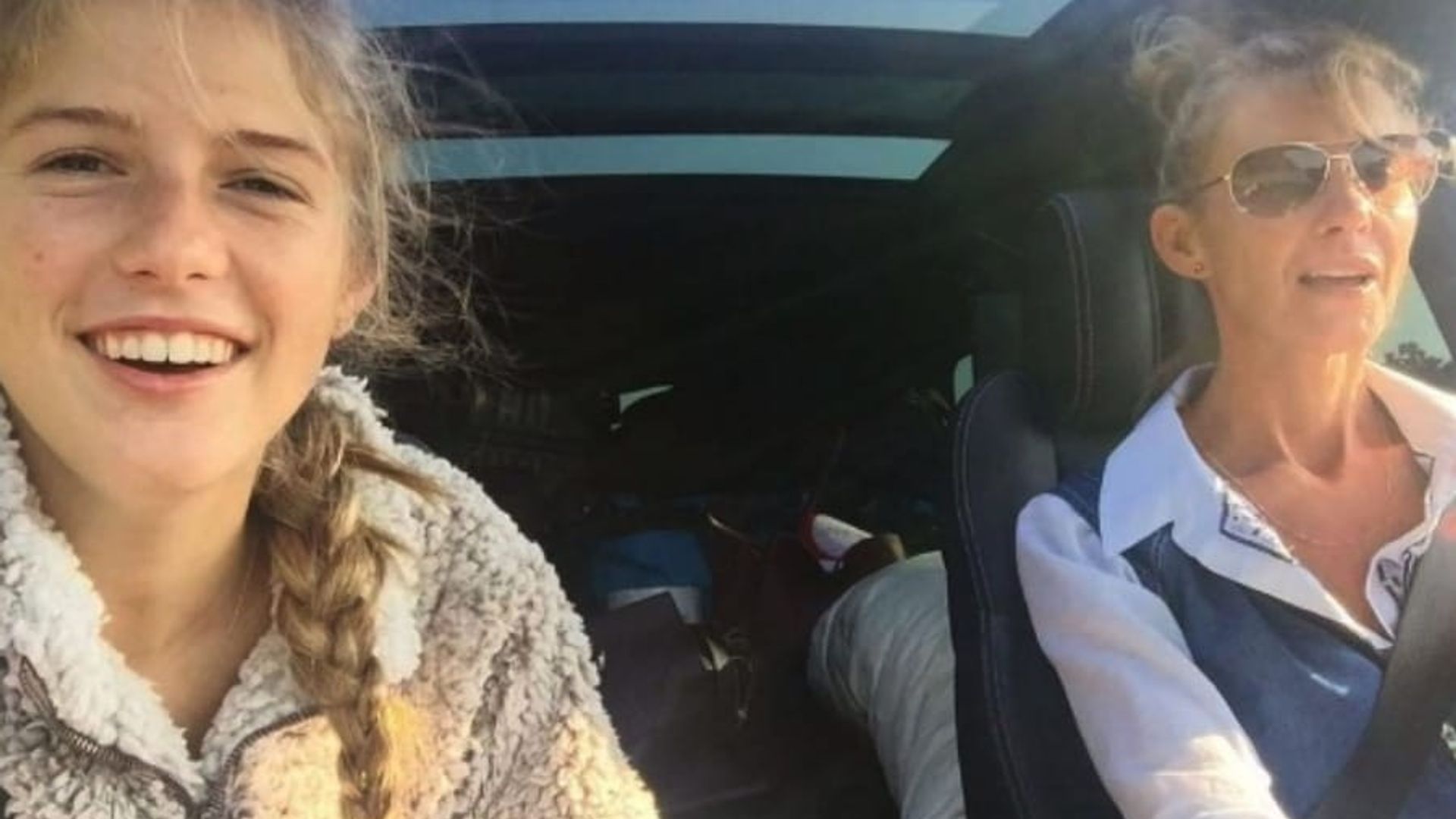 Faith Hill and daughter Maggie have a jam session to Taylor Swift on the way to college