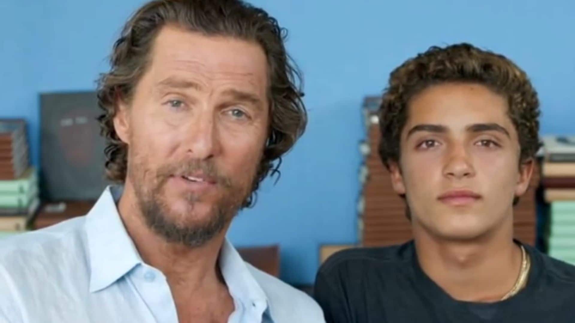 Matthew McConaughey and his son Levi share plans to aid Maui