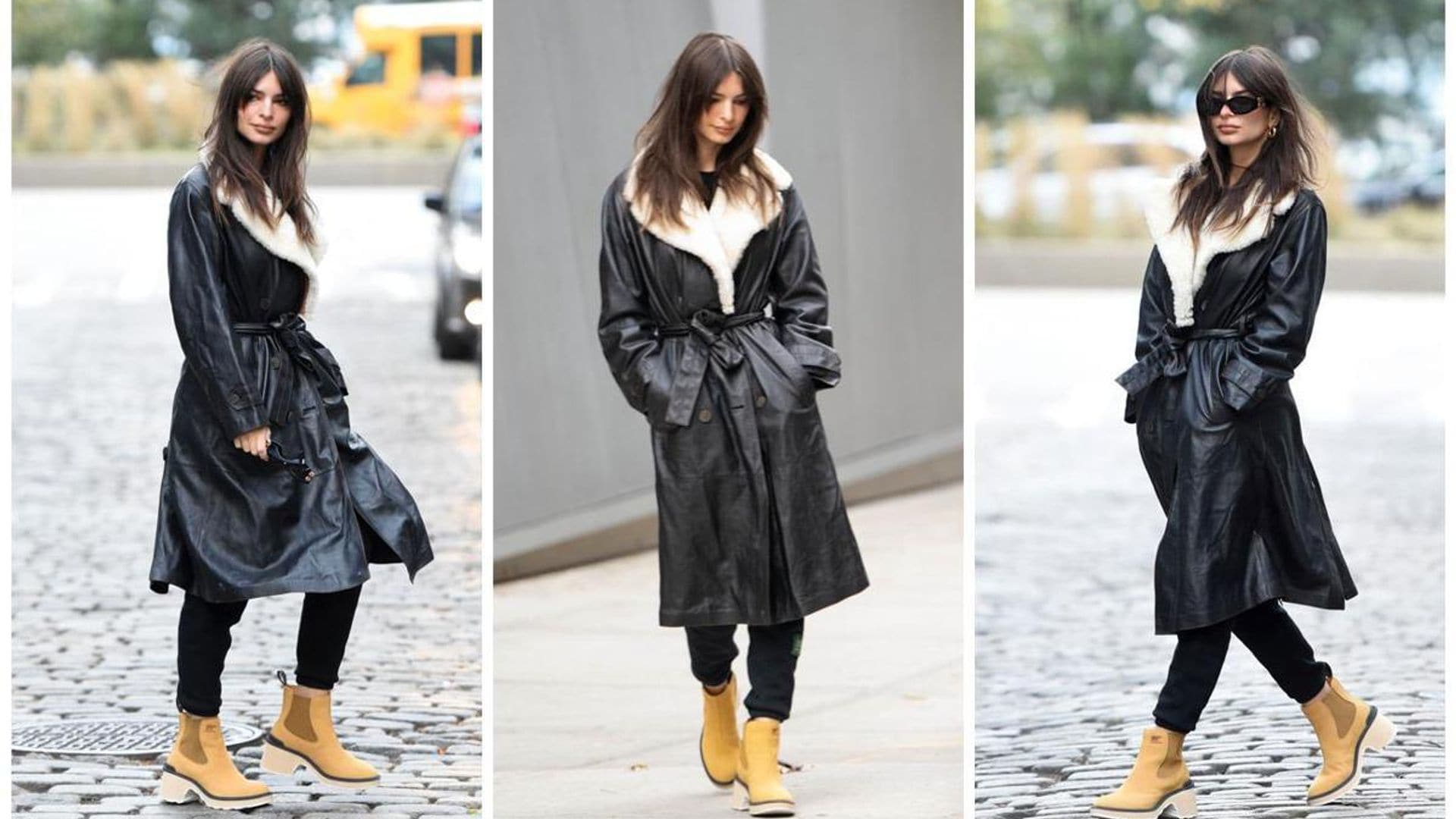 Emily Ratajkowski spotted in SoHo wearing the perfect fall-winter outfit