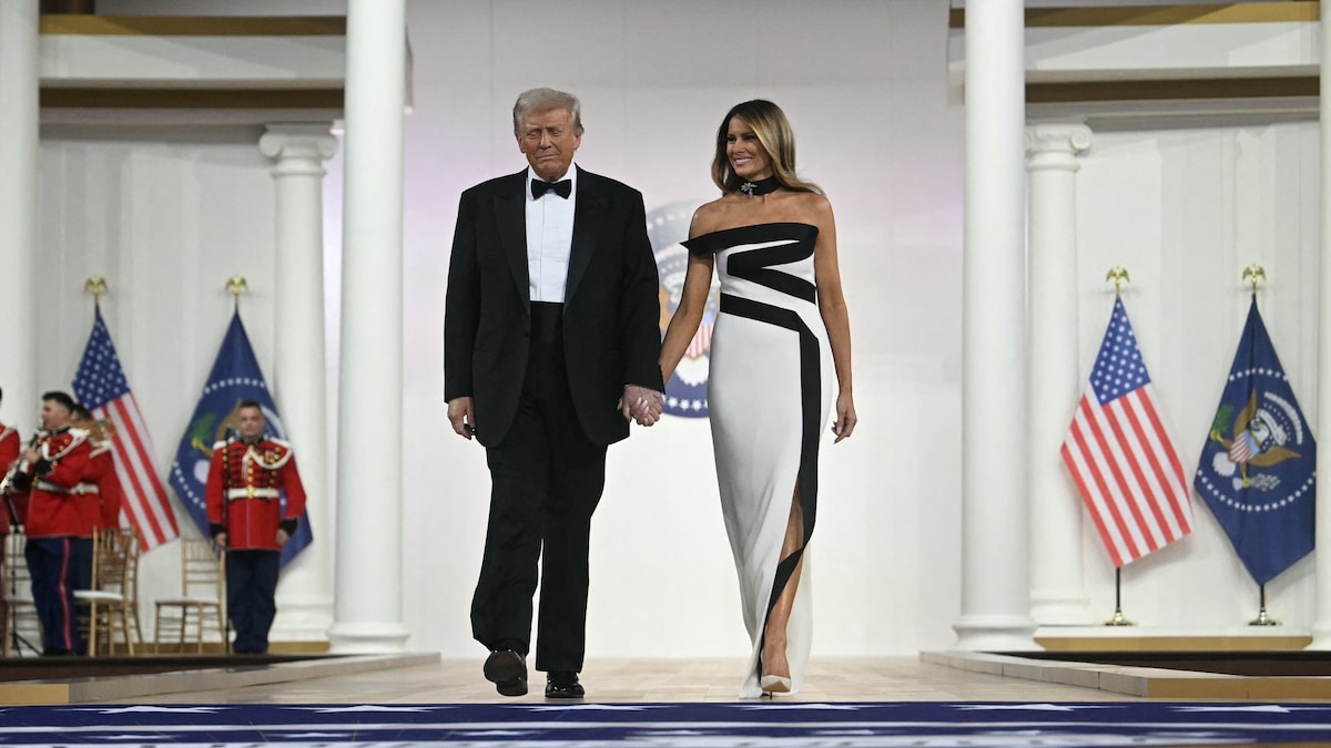 First Lady Melania Trump radiates elegance at inaugural ball and wears another statement accessory!