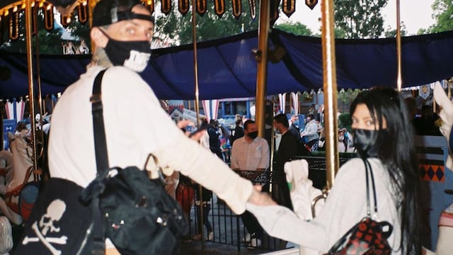 Kourtney Kardashian and Travis Barker at Disneyland