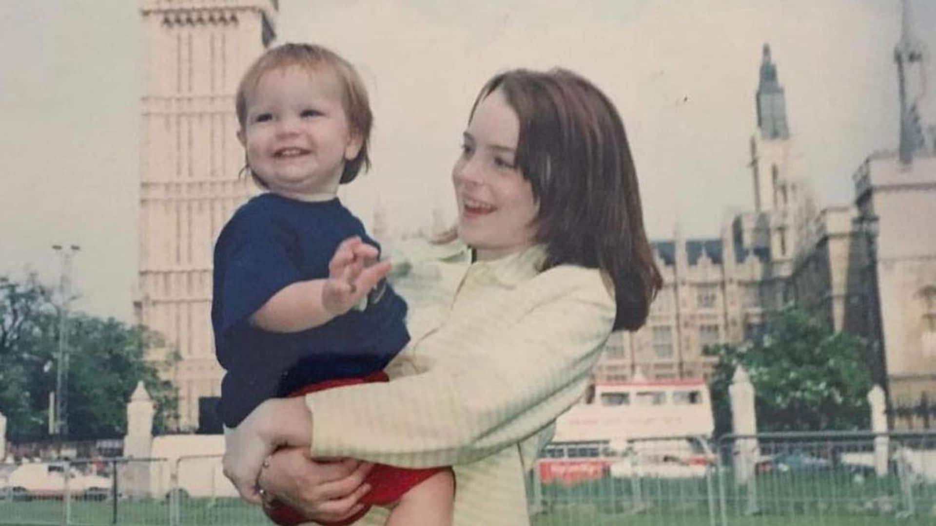 Lindsay Lohan shares epic then and now with her little brother Dakota