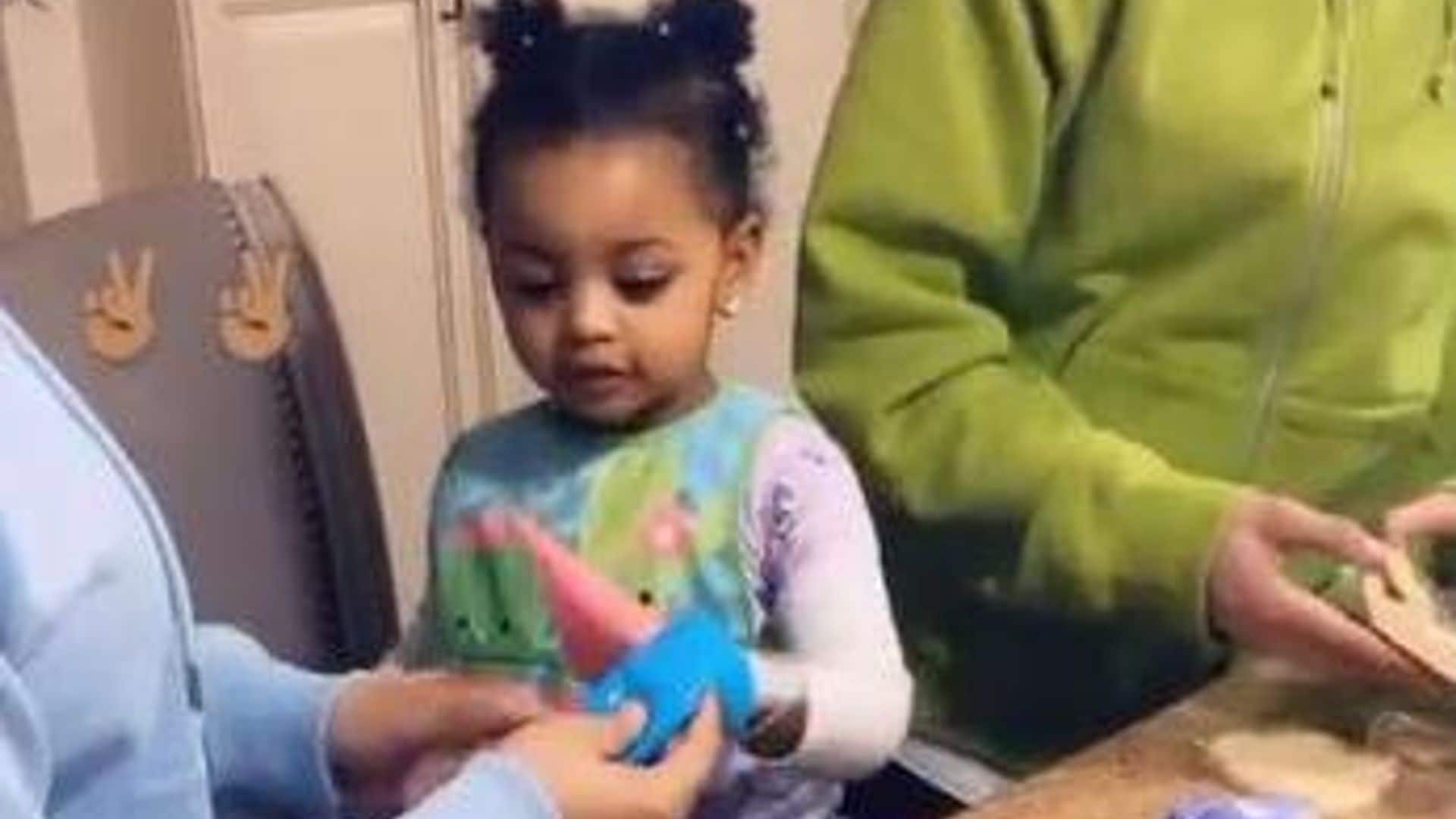 Cardi B’s daughter Kulture makes cookies while mom takes a nap ‘till tomorrow’