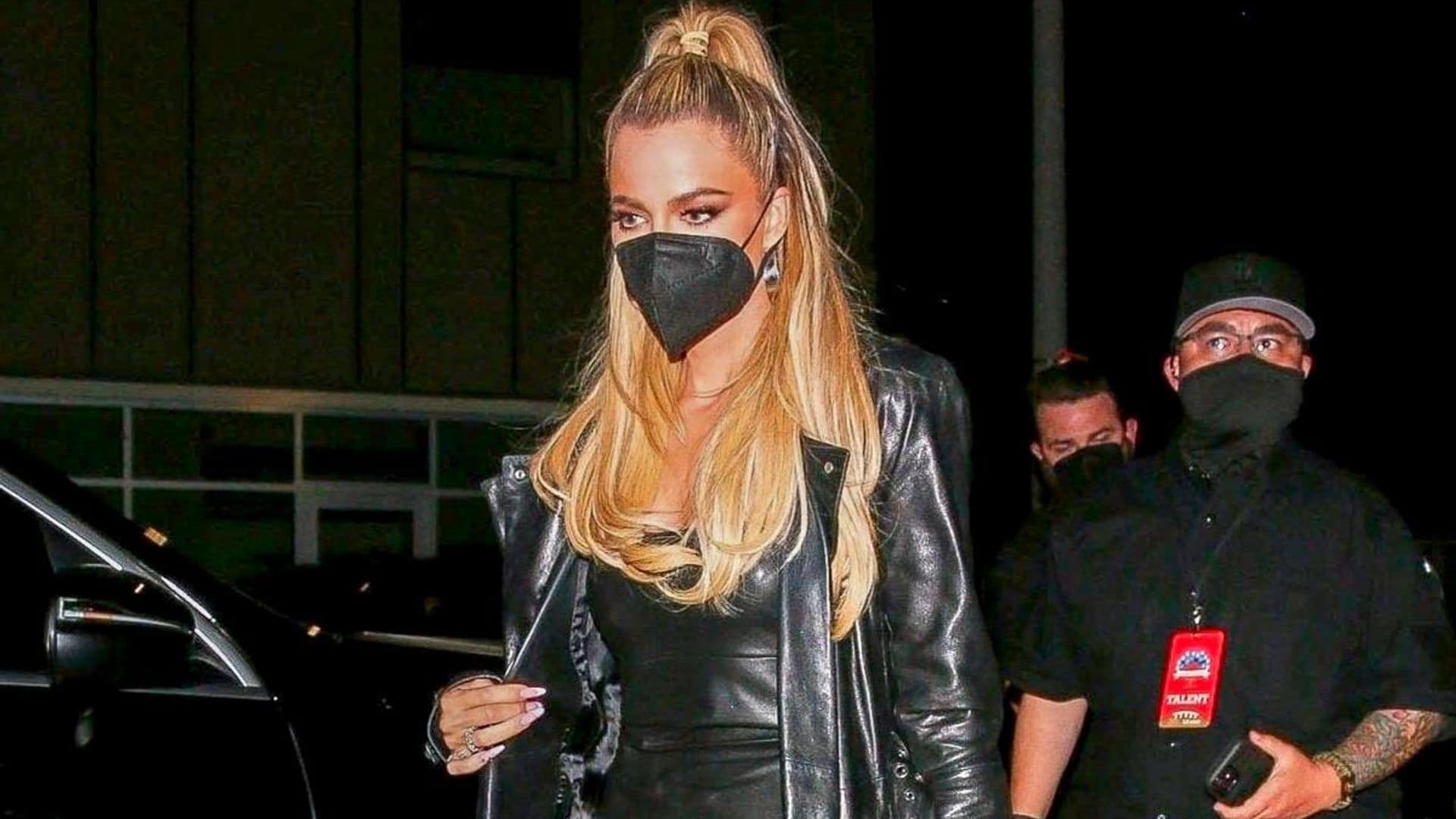 Khloe Kardashian sizzles in leather at Justin Bieber’s after party